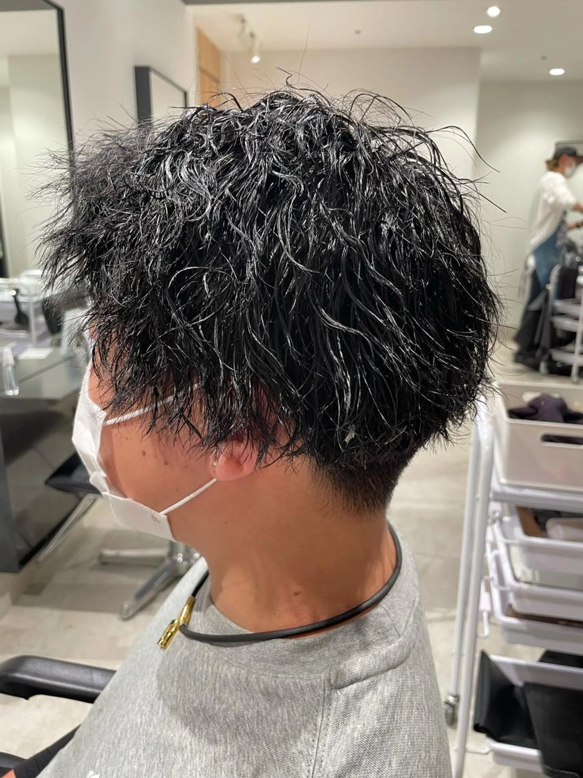 ショート カラー パーマ ヘアアレンジ メンズ パーソナルカラー合わ せたカラー🤍なつみのヘアスタイル