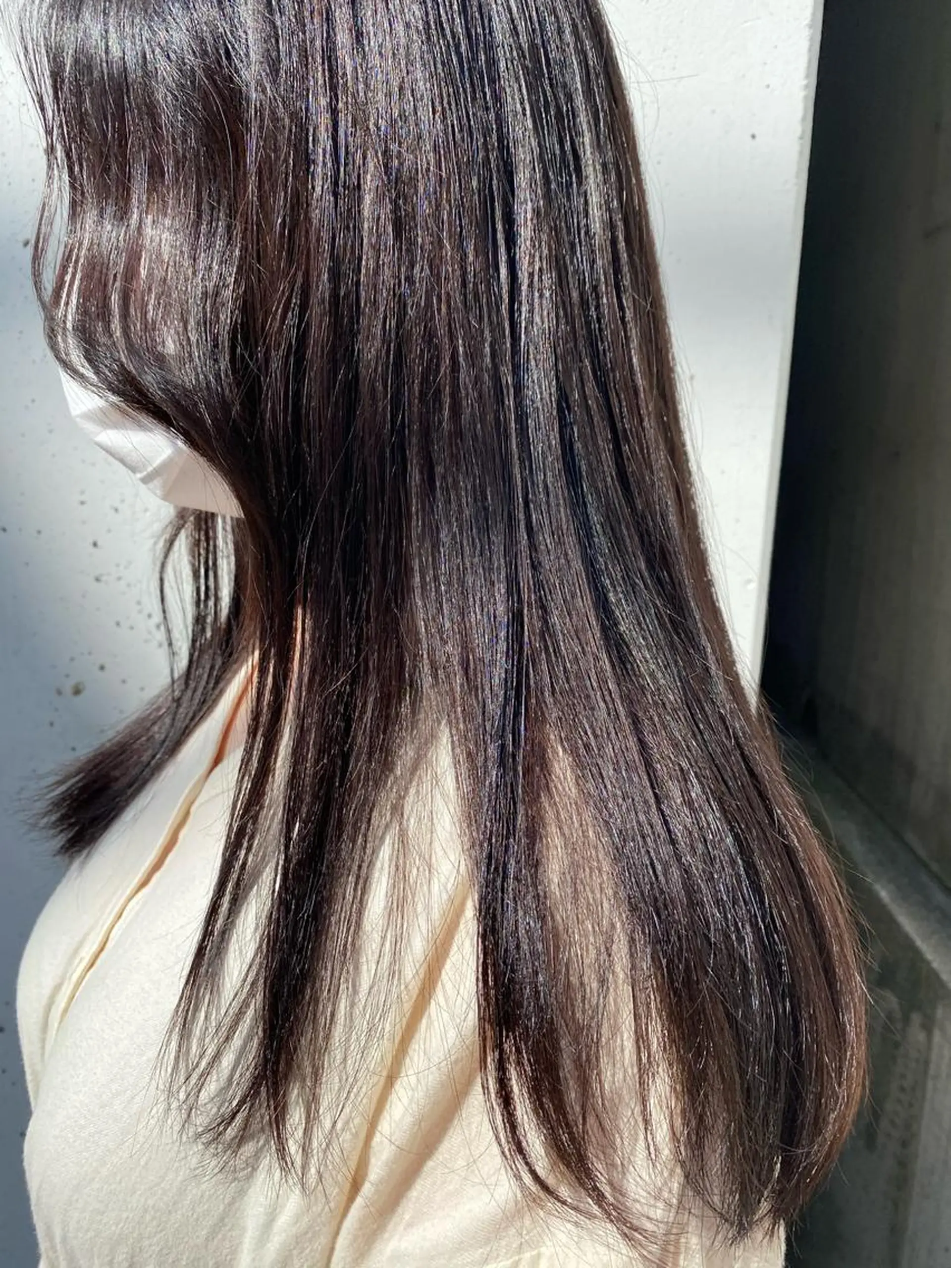 セミロング カラー 透明感カラー ラベンダーカラー お任せヘア☘️☘️ 及川渚のヘアスタイル