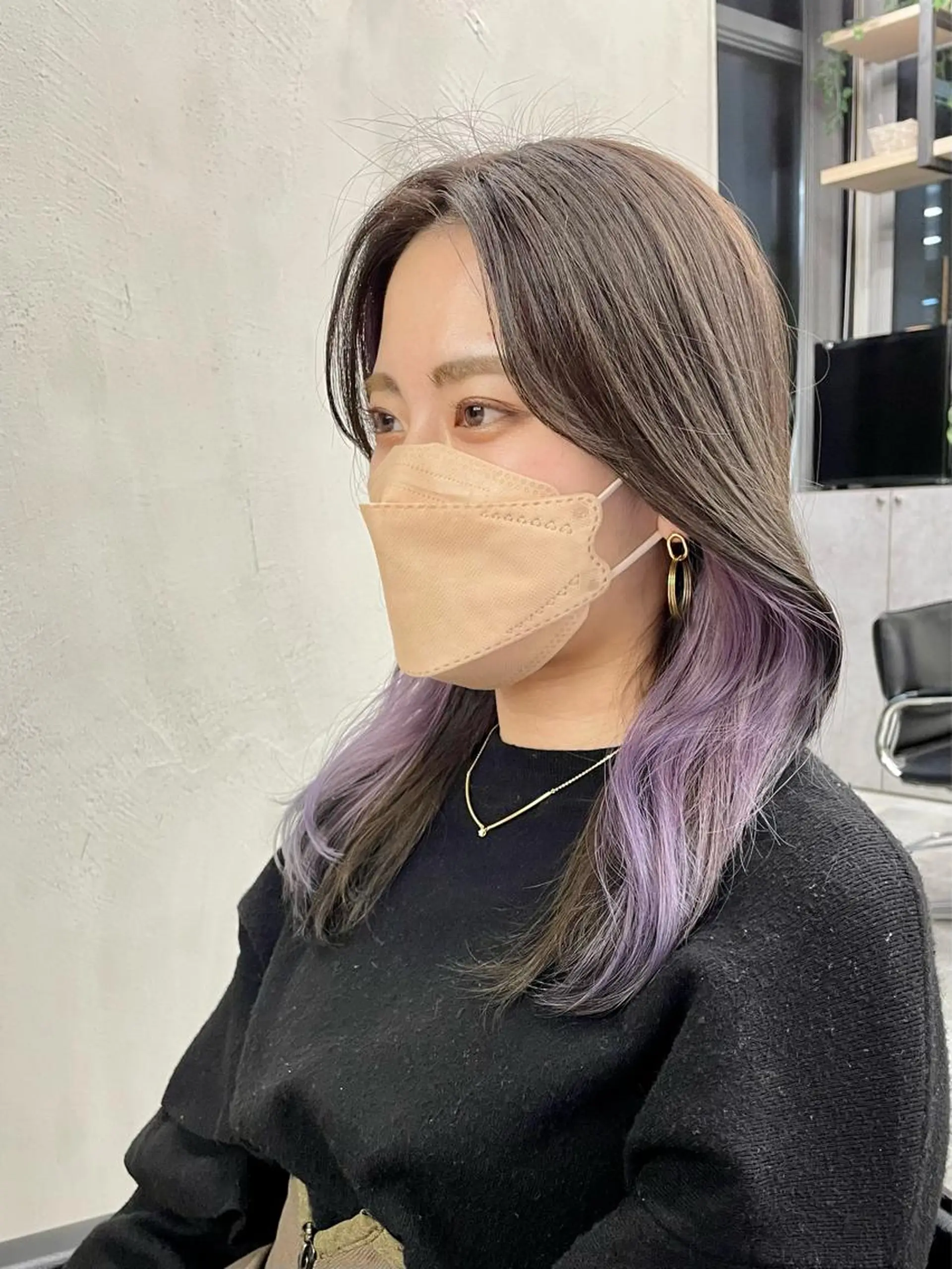 ミディアム カラー ボブ・ウルフカット TAIGAのヘアスタイル