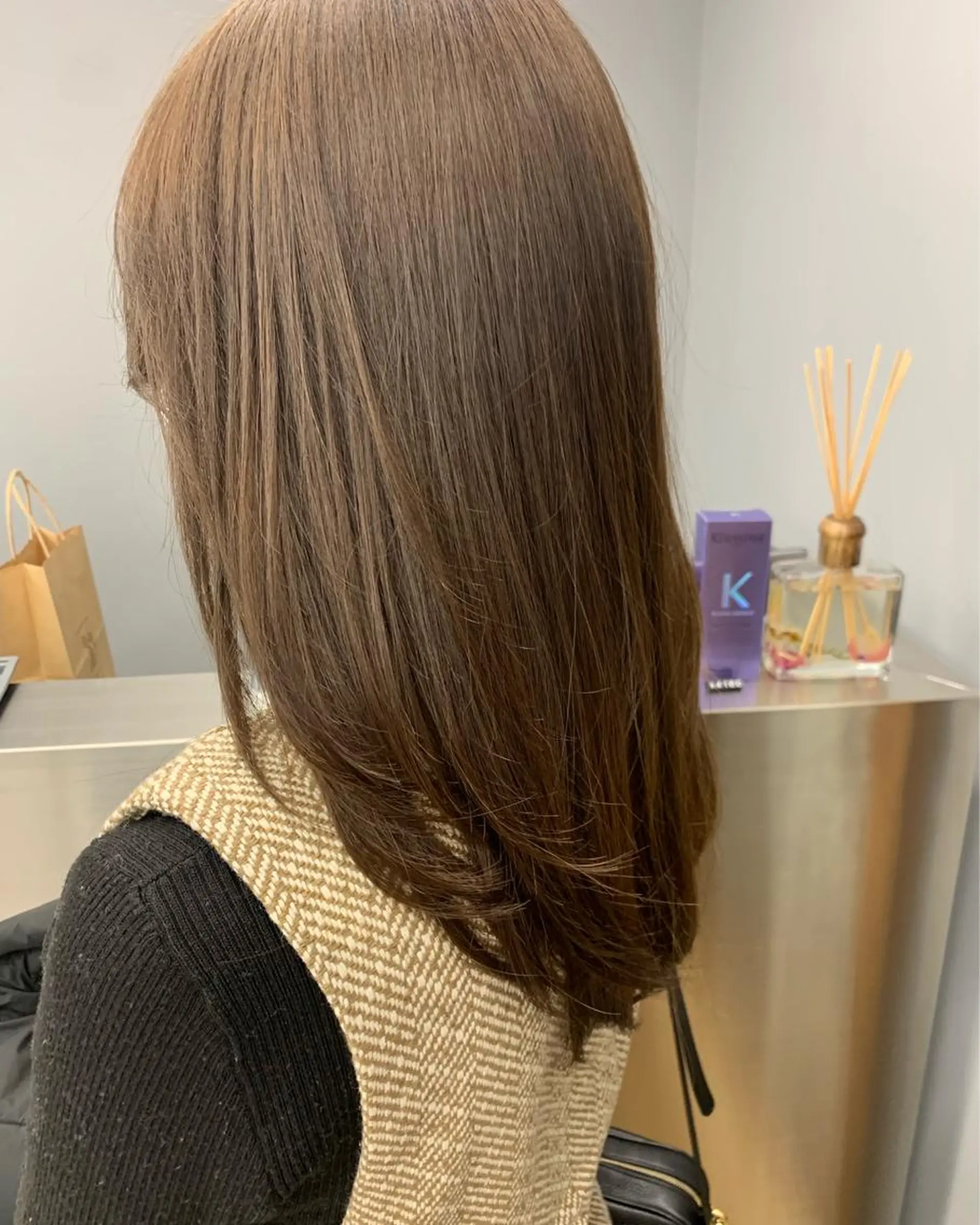 ロング レイヤーカット ヘアカラー nari ☺︎ ボブ/透明感カラーのヘアスタイル
