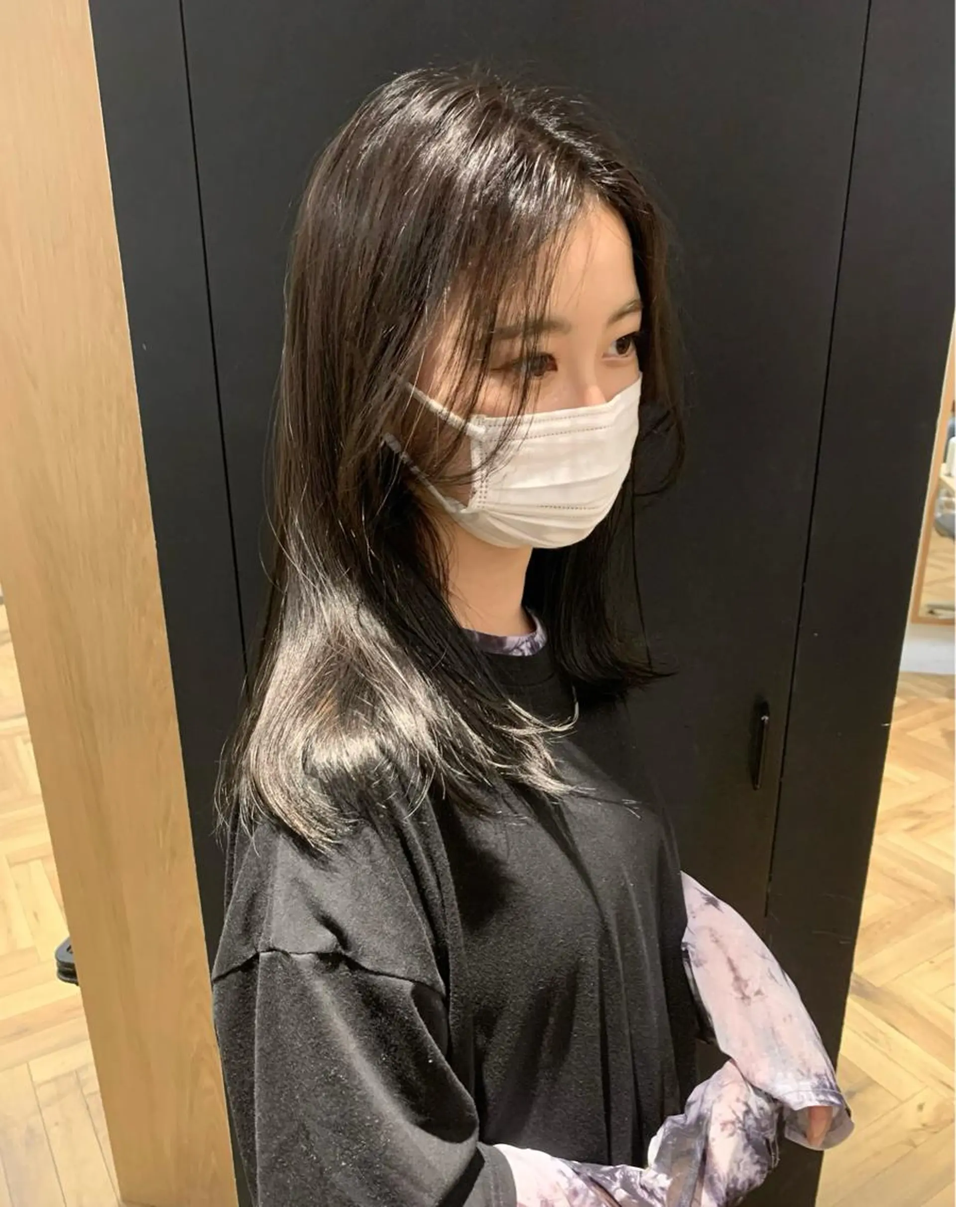 ロング カラー 黒髪 ブルーカラー ブルーブラック ㅤㅤㅤㅤㅤㅤㅤㅤㅤㅤ 彩衣のヘアスタイル