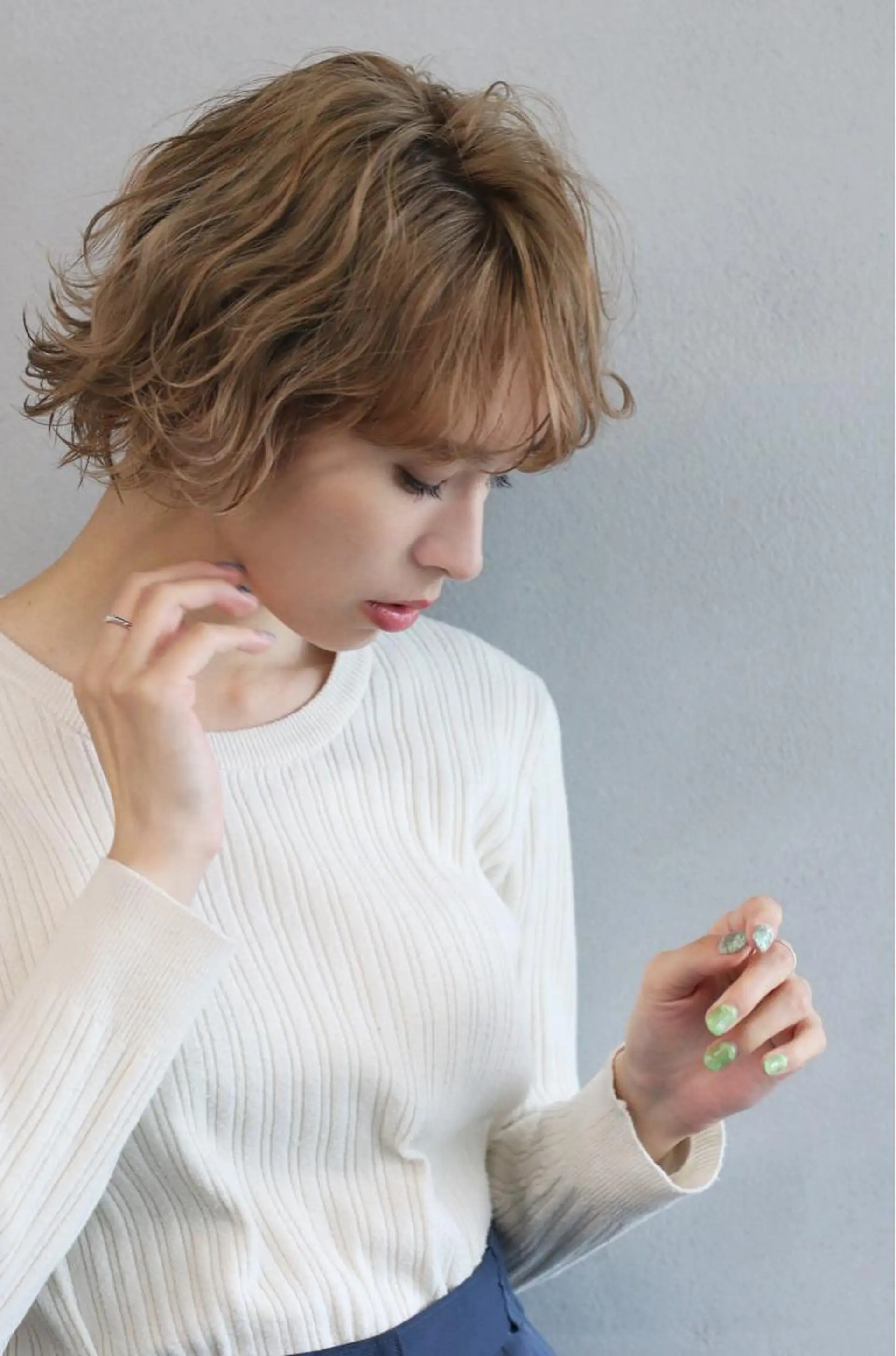 ショート カラー ショートボブ ボブ ショートヘア カット ヘアカラー ボブ/ショート/ 白髪染め/メンズ葛西のヘアスタイル