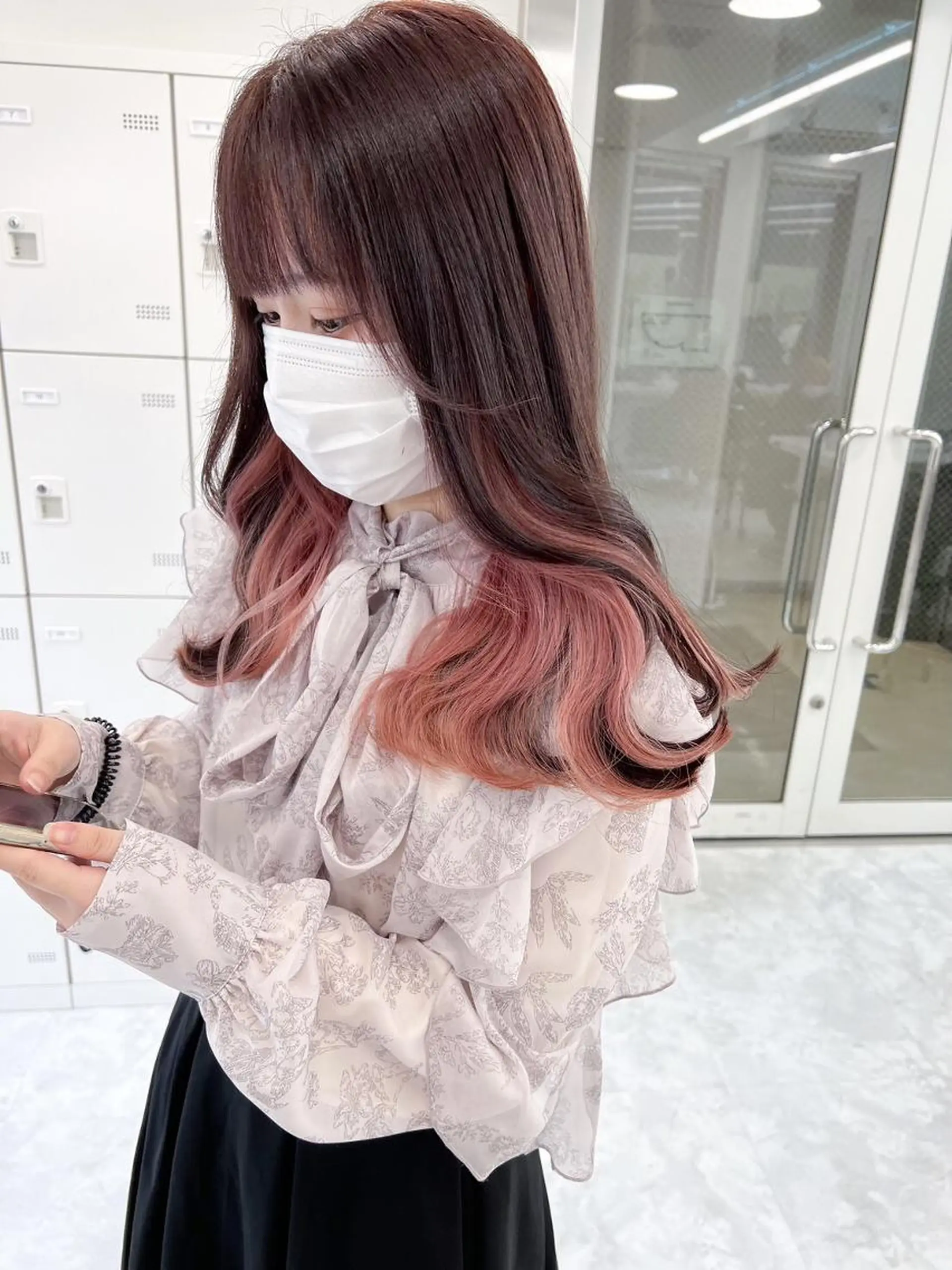 ロング カラー ロング ヘアカラー トリートメント ヘッドスパ ヘアセット 透明感/艶髪/💖 トレンドスタイル💖のヘアスタイル