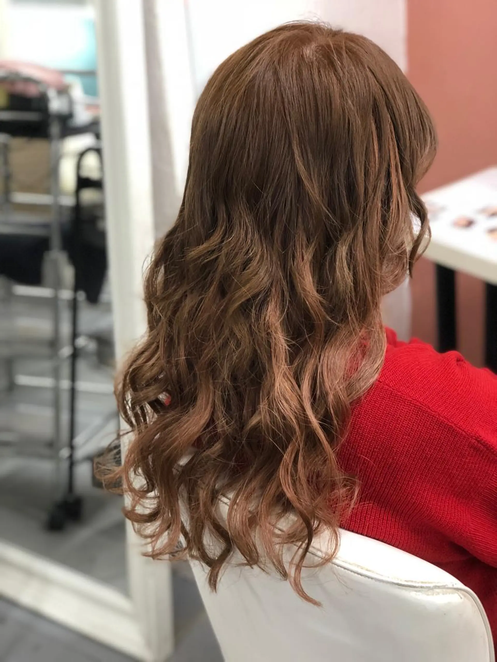 ロング カラー ヘアアレンジ エクステ 枝毛カット＆髪質改善 満足NO.1岡しゃんのヘアスタイル