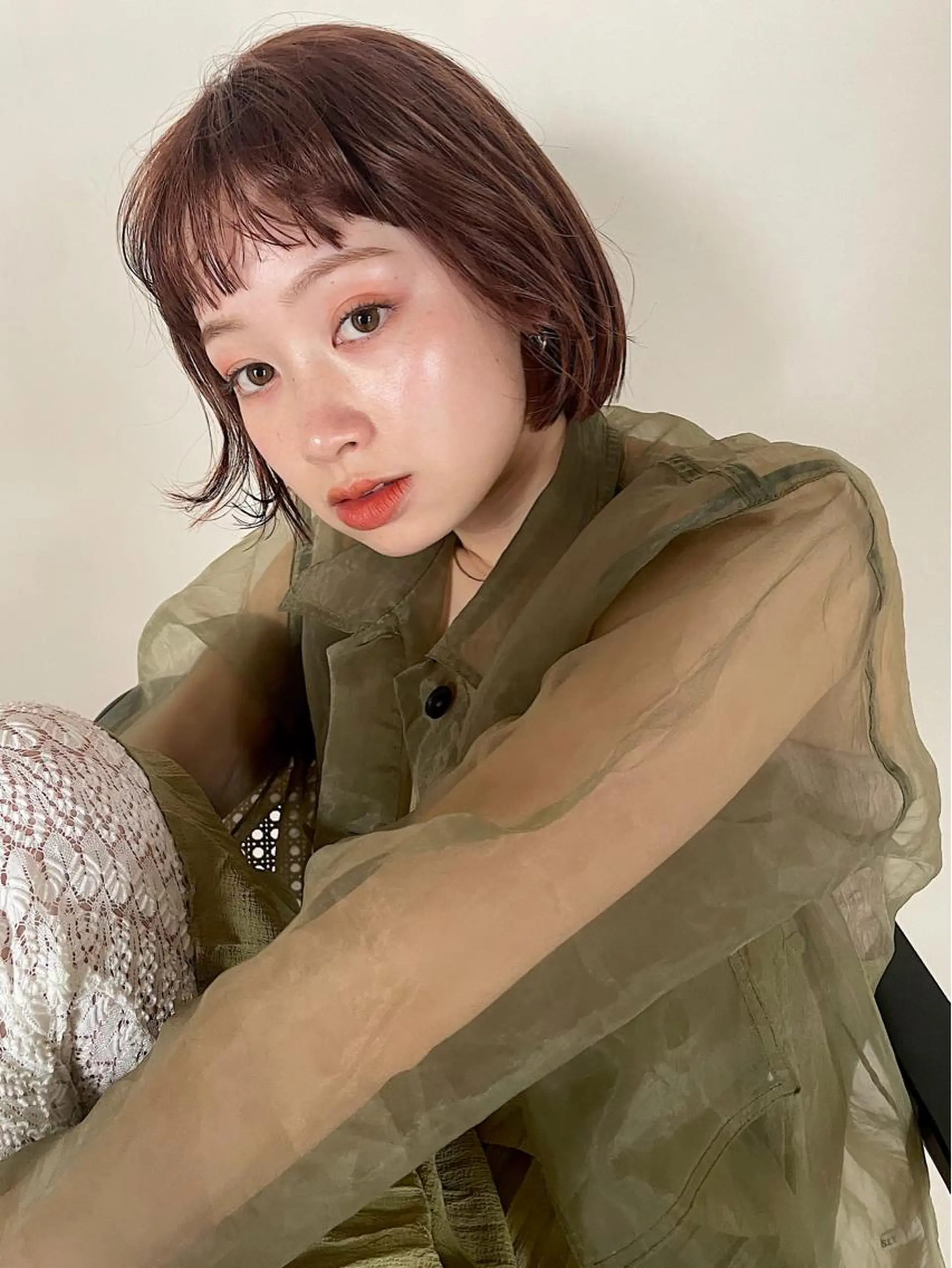 ミディアム カラー ヘアアレンジ 透明感color 🥣suzunaのヘアスタイル