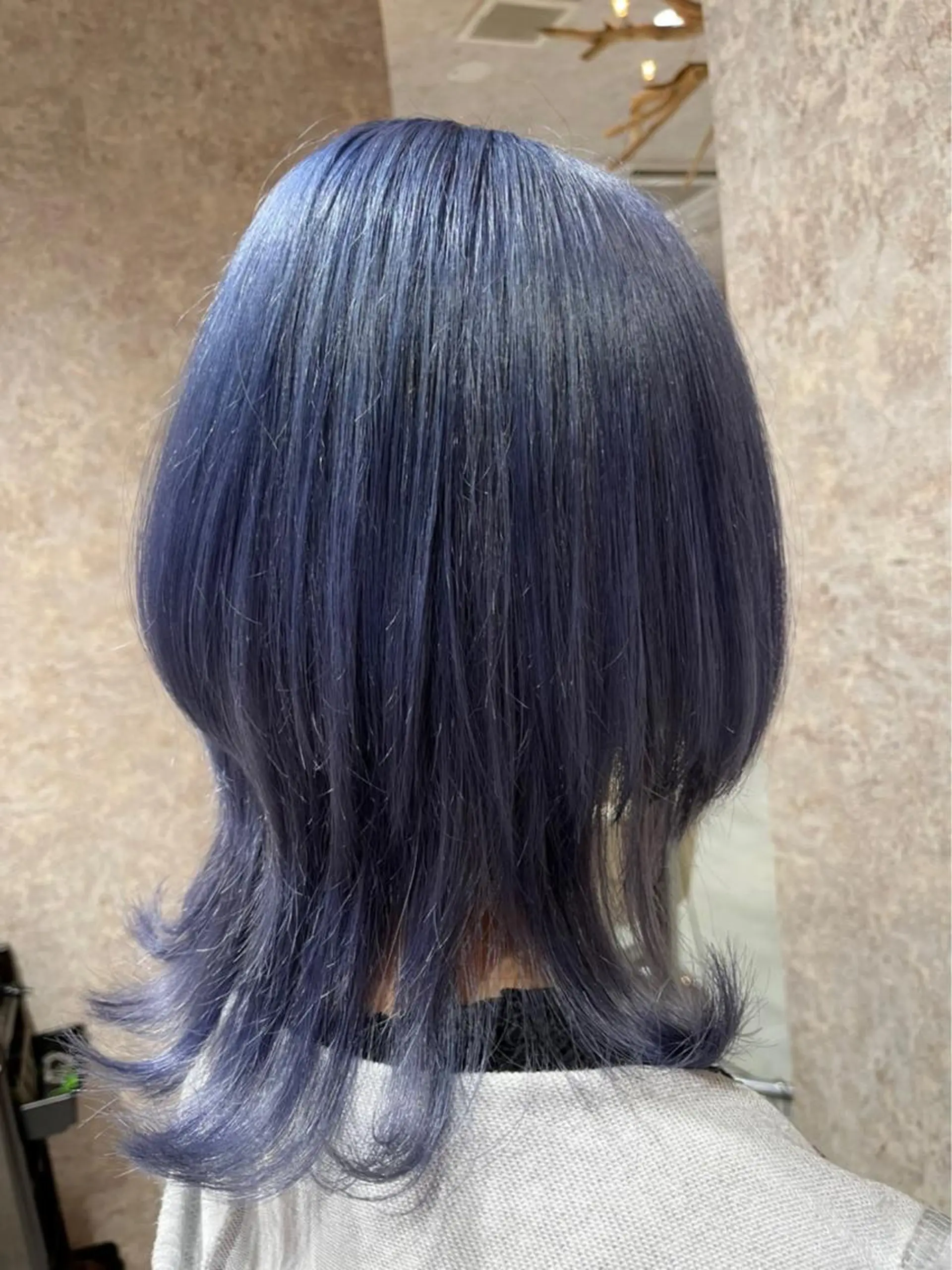 ミディアム カラー ブリーチ ブルーカラー ダブルカラー グラデーションカラー ハイライトカラー 💈Blanco💈 カラー&ケア🌈のヘアスタイル