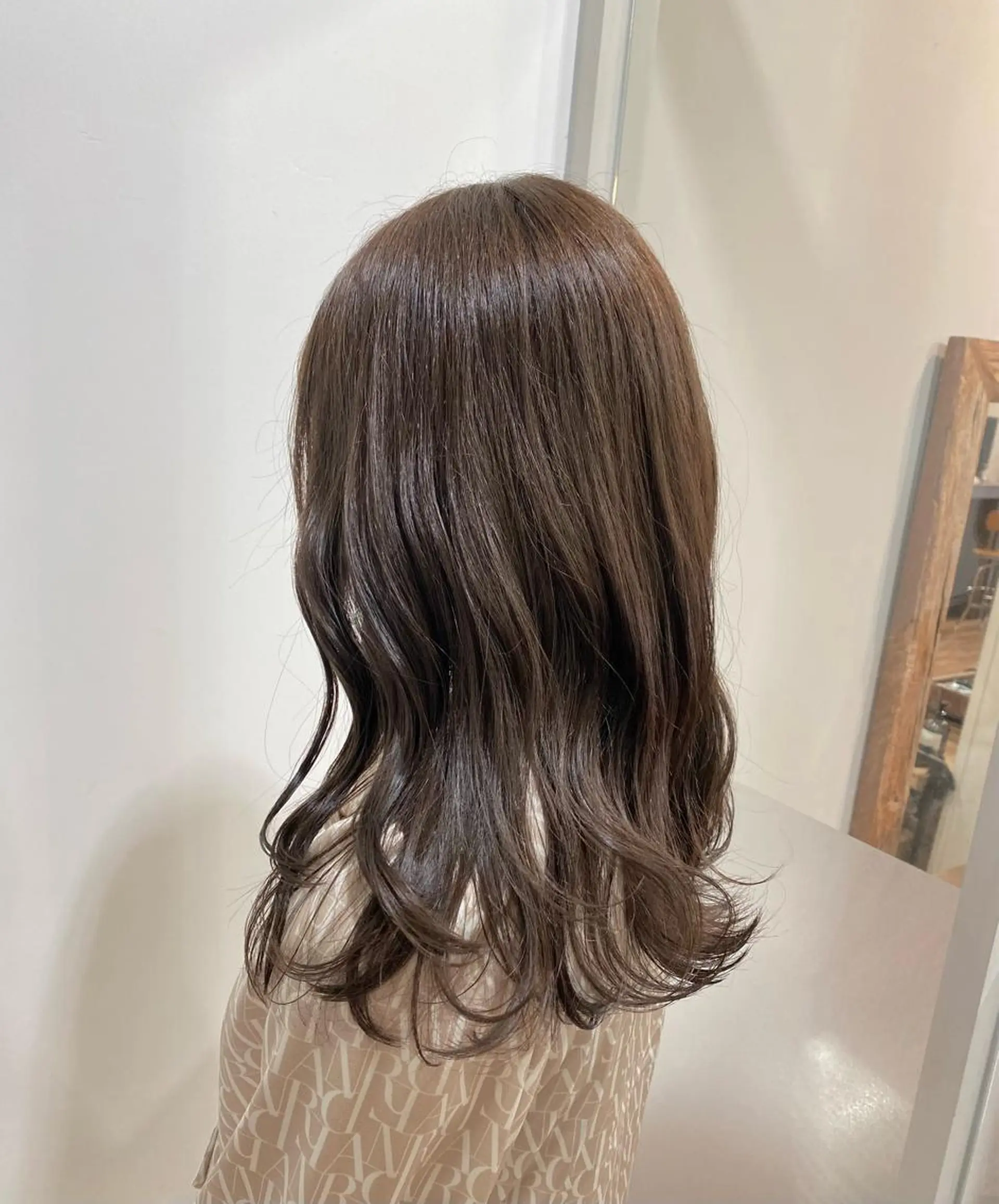 ロング カラー アッシュ アッシュブラウン ブラウンカラー たなか もえなのヘアスタイル
