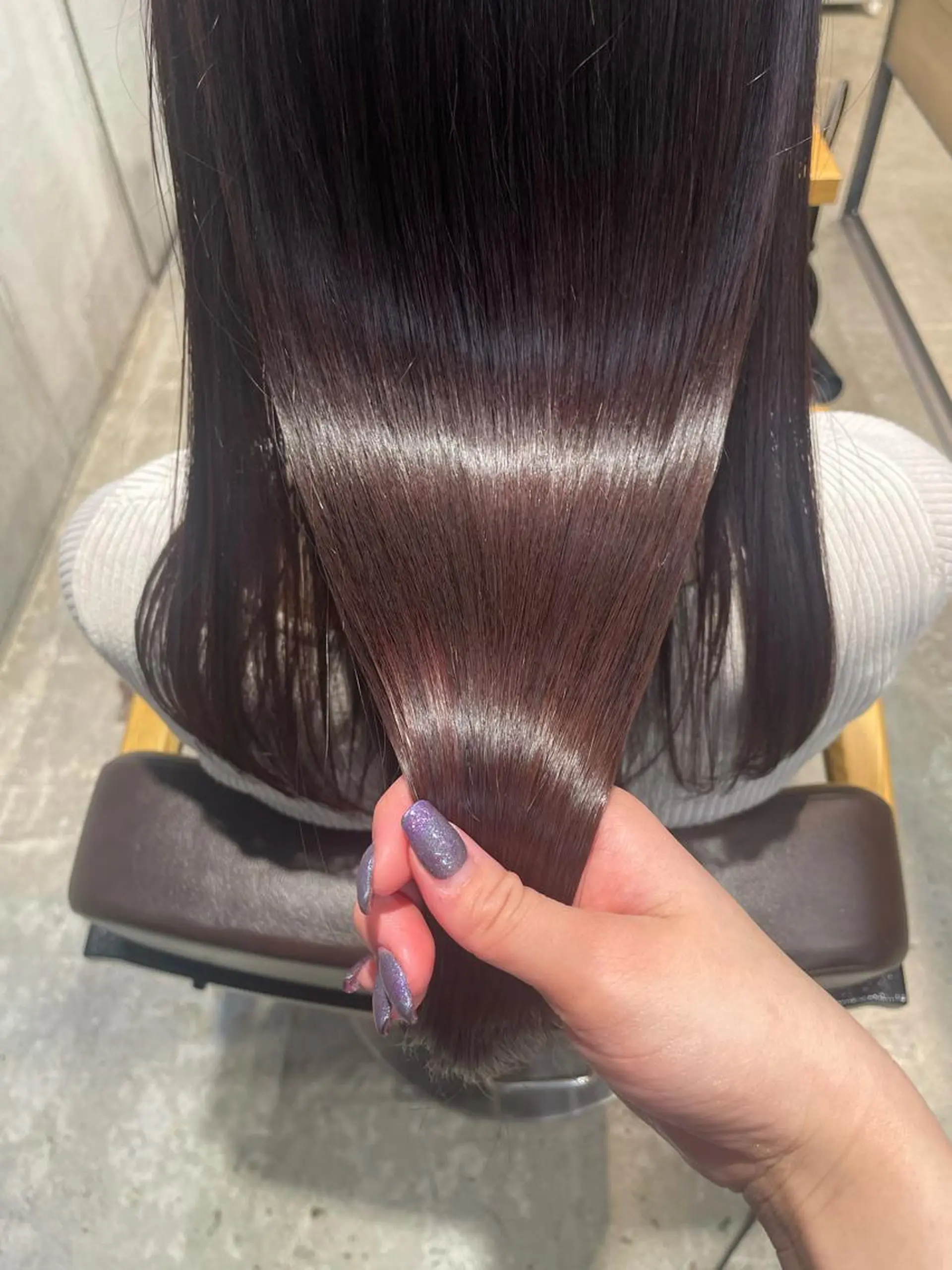 ロング ヘアカラー トリートメント youres hair 髪質改善トリートメント&ヘッドスパ  新宿三丁目店【ユアーズヘア】所属・🦋透明感カラー 👑NODOKA🦋のヘアスタイル