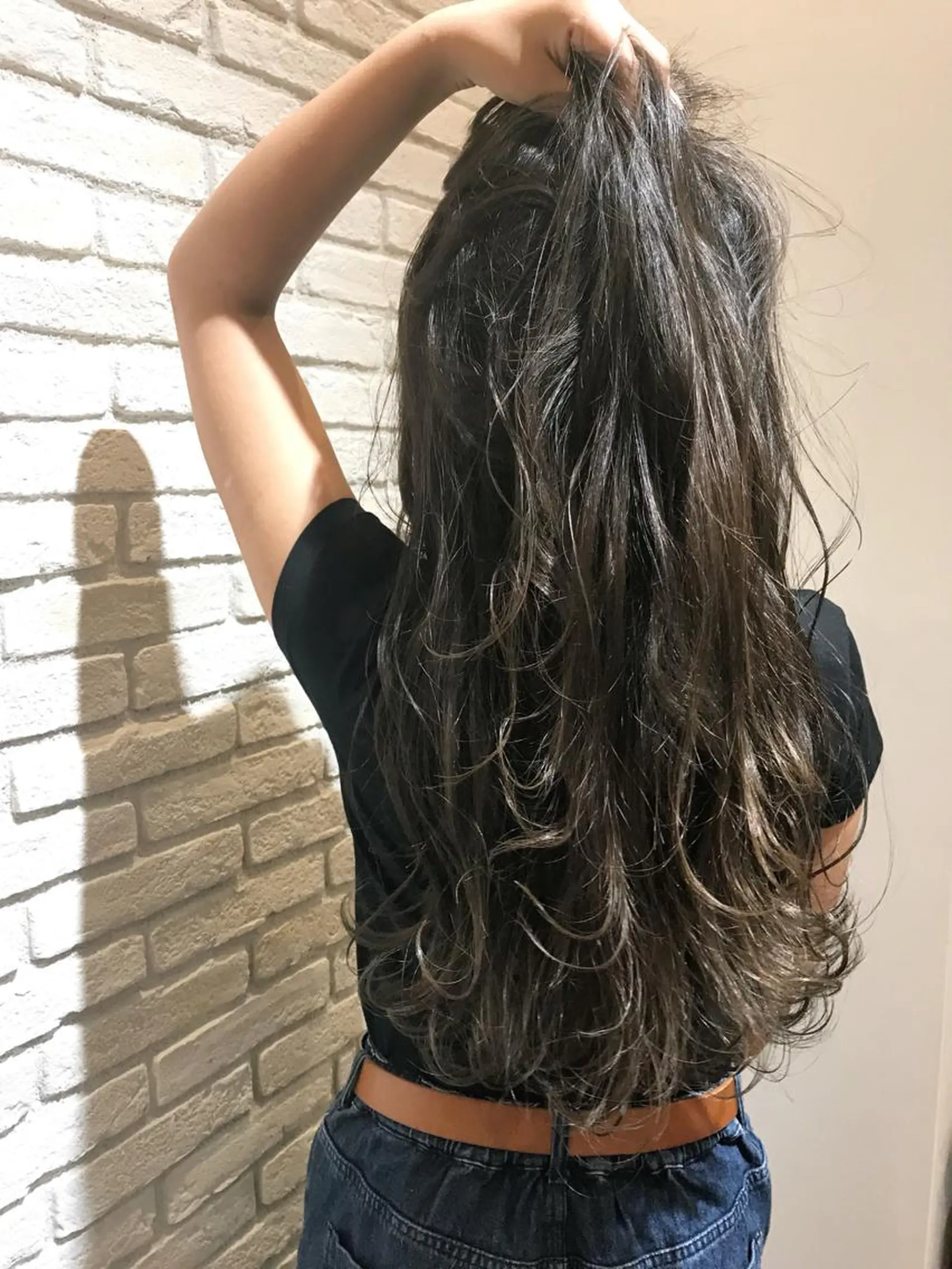 ロング カラー シールエクステ⭐️ オオミタクヤのヘアスタイル