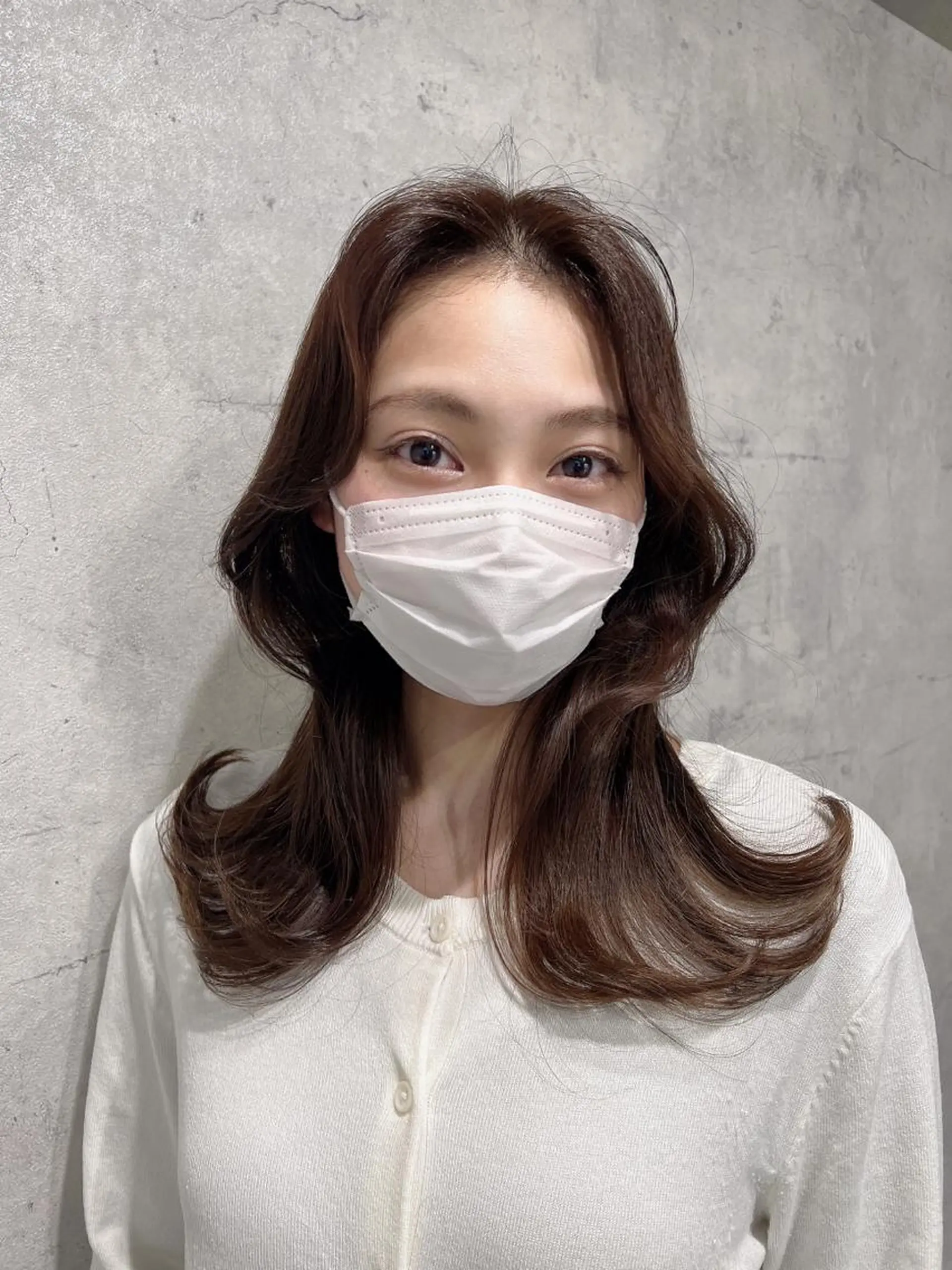 セミロング カラー 【韓国くびれ】ヘア 💕田中将吾のヘアスタイル