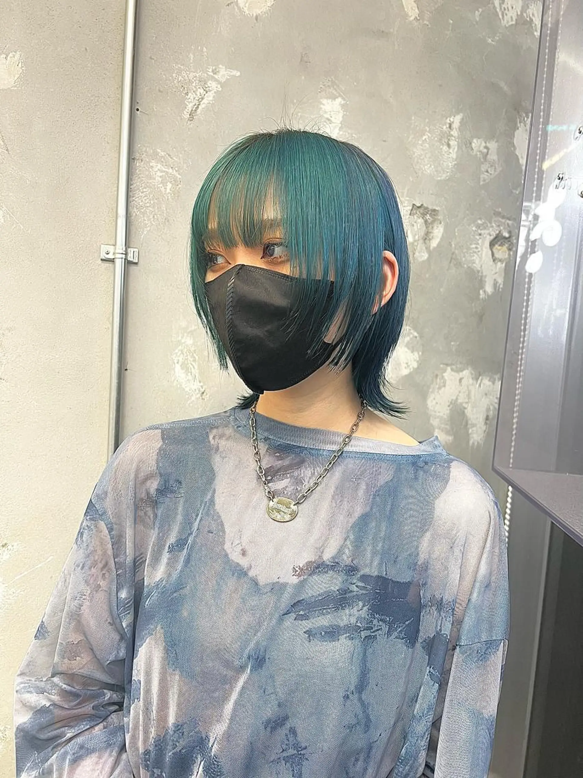 ミディアム カラー ヘアアレンジ カット ヘアカラー トリートメント ヘアセット 🐺ウルフの神🐺 /カラー/けいすけのヘアスタイル