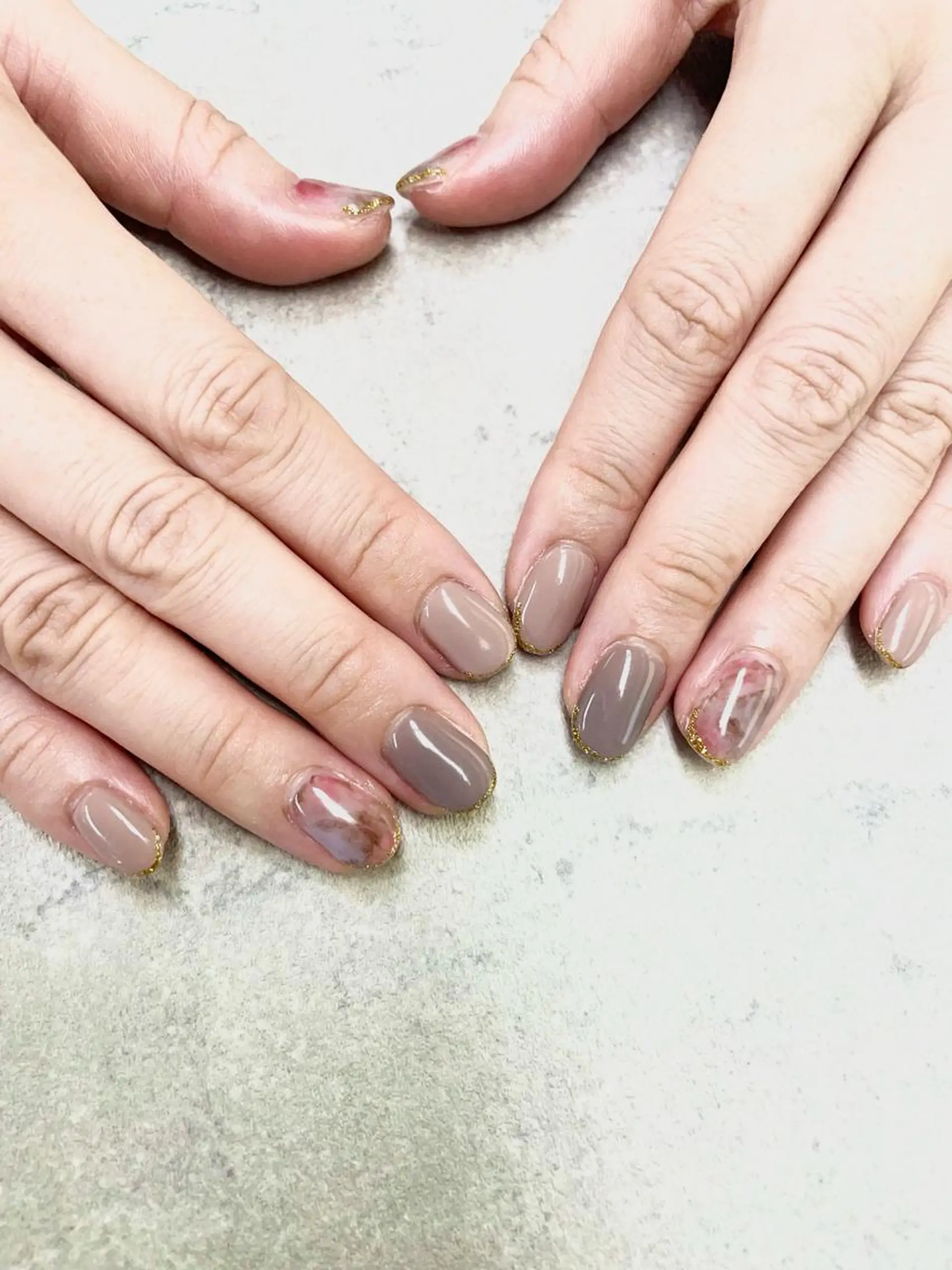 ネイル アートネイル フレンチネイル ジェルネイル ガラスフレンチ グラデーション ハンドネイル ハンドケア FASTNAIL PLUS 新宿店のネイルデザイン