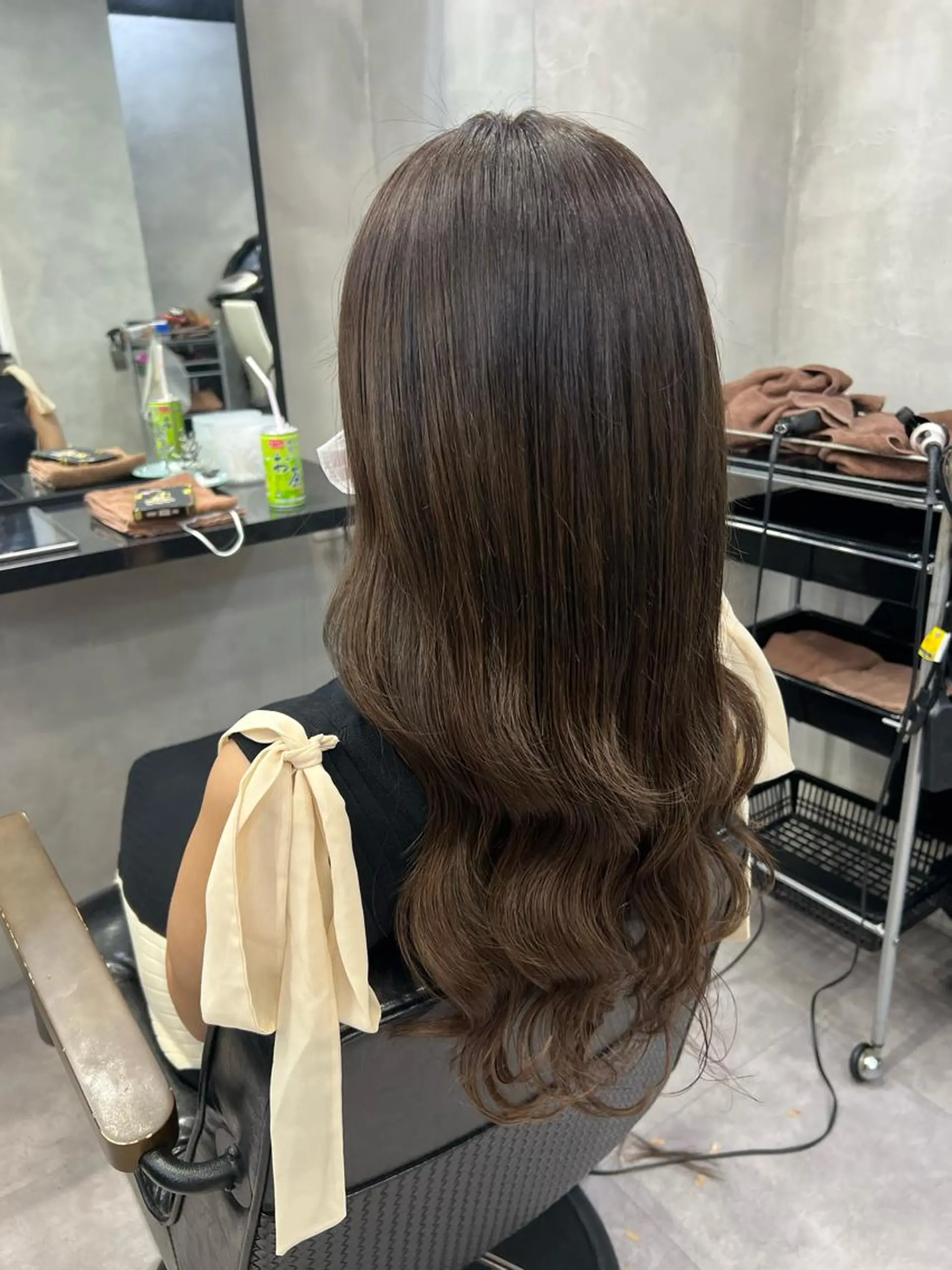 ロング カラー ヘアアレンジ シールエクステ アッシュ バレイヤージュ ベージュカラー 黒髪 カット ヘアカラー エクステ ar+ ❤︎ maiのヘアスタイル