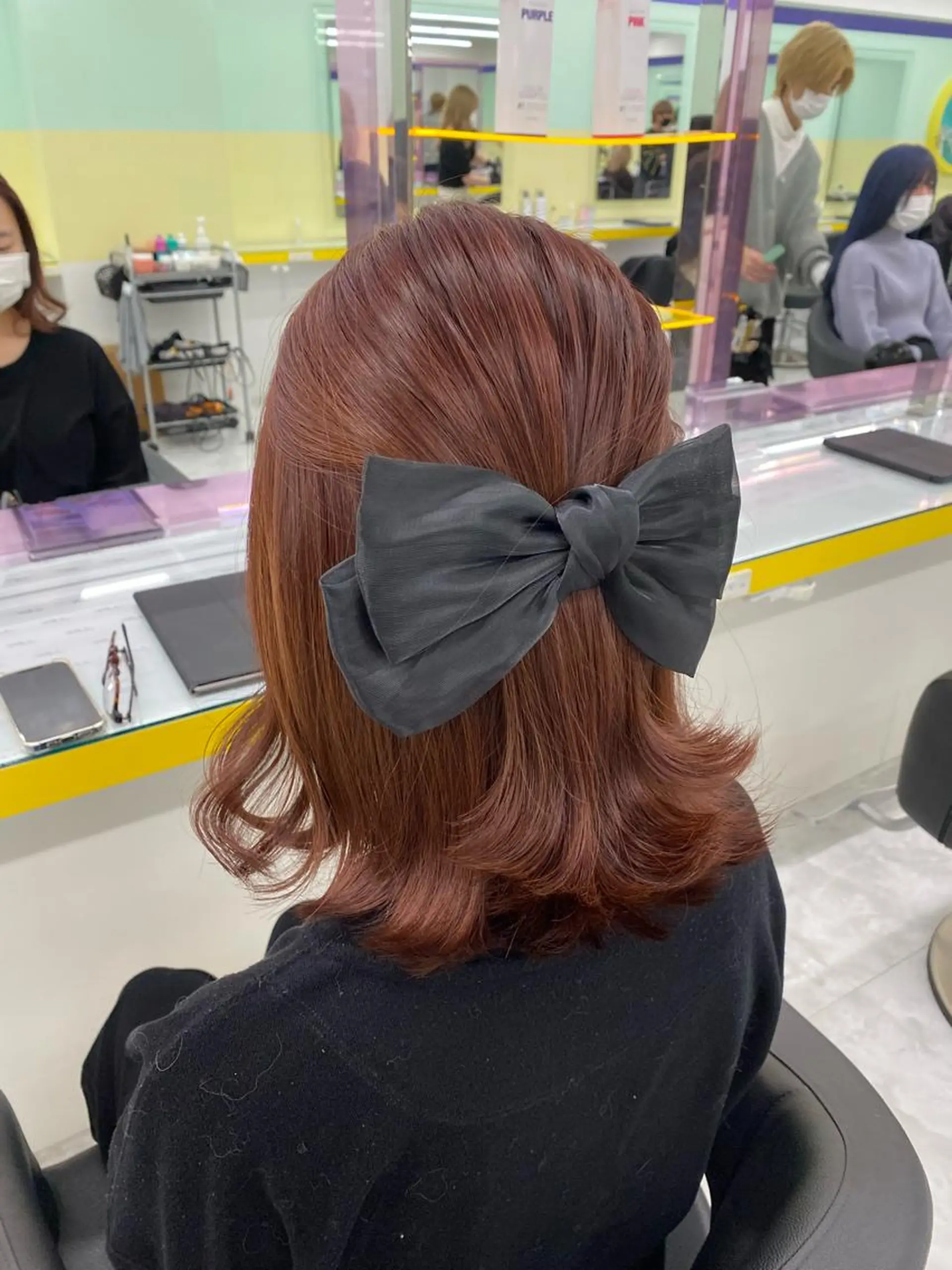ミディアム カラー パーマ ヘアアレンジ メンズ キッズ ネイル マツエク・マツパ アイブロウ メンズブリーチ ブリーチ ブリーチなしカラー ピンクカラー 眉カラー カット ヘアカラー トリートメント ヘッドスパ ヘアセット linette所属・🐩推し活🐩 FUTABA🍒のヘアスタイル