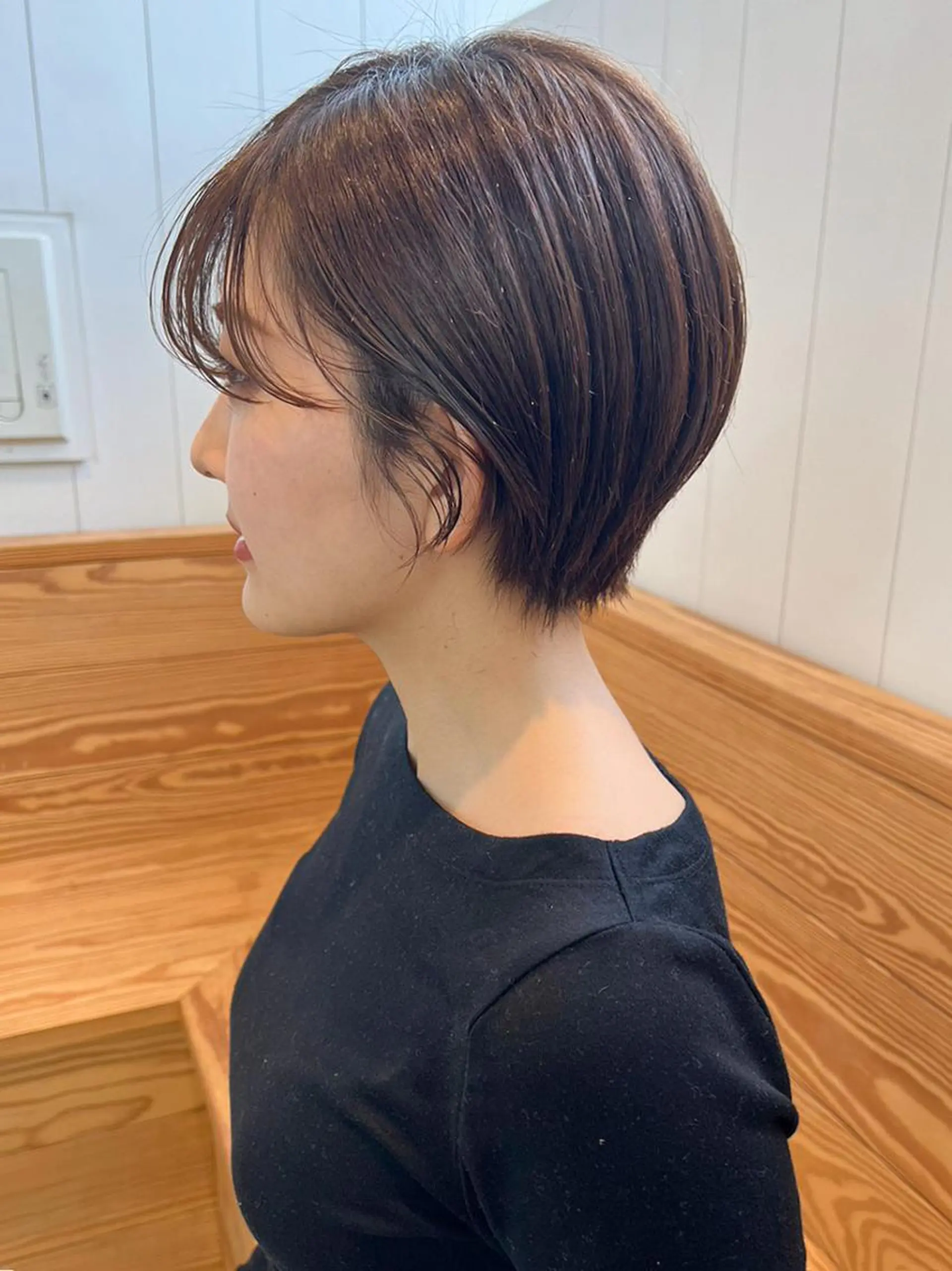 ショート カラー パーマ ヘアアレンジ ショートボブ ボブ ショートヘア カット ヘアカラー トリートメント ITbyALBUM 下北沢店のヘアスタイル