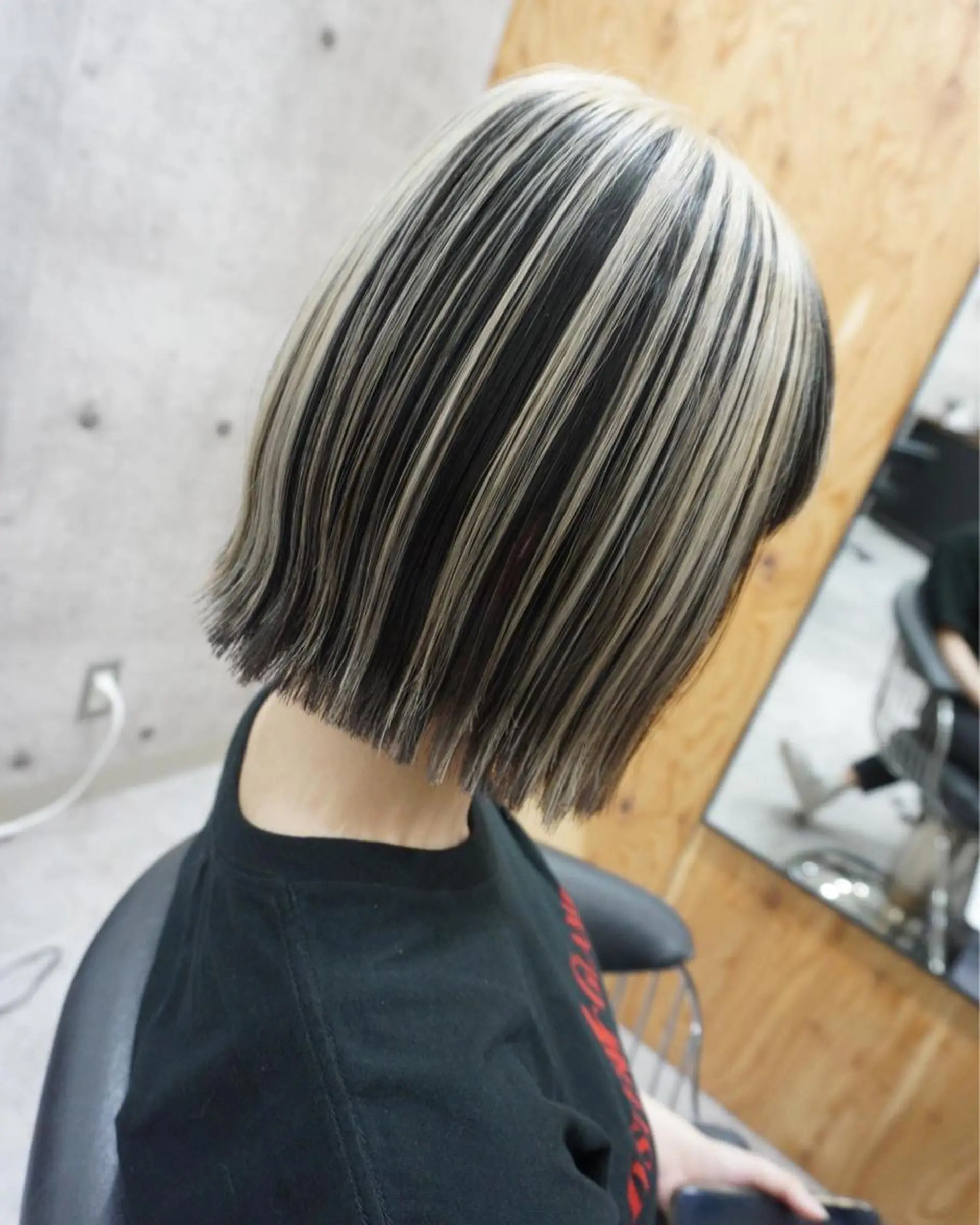ミディアム ボブ カット ヘアカラー トリートメント hair teria ryu 大塚のヘアスタイル