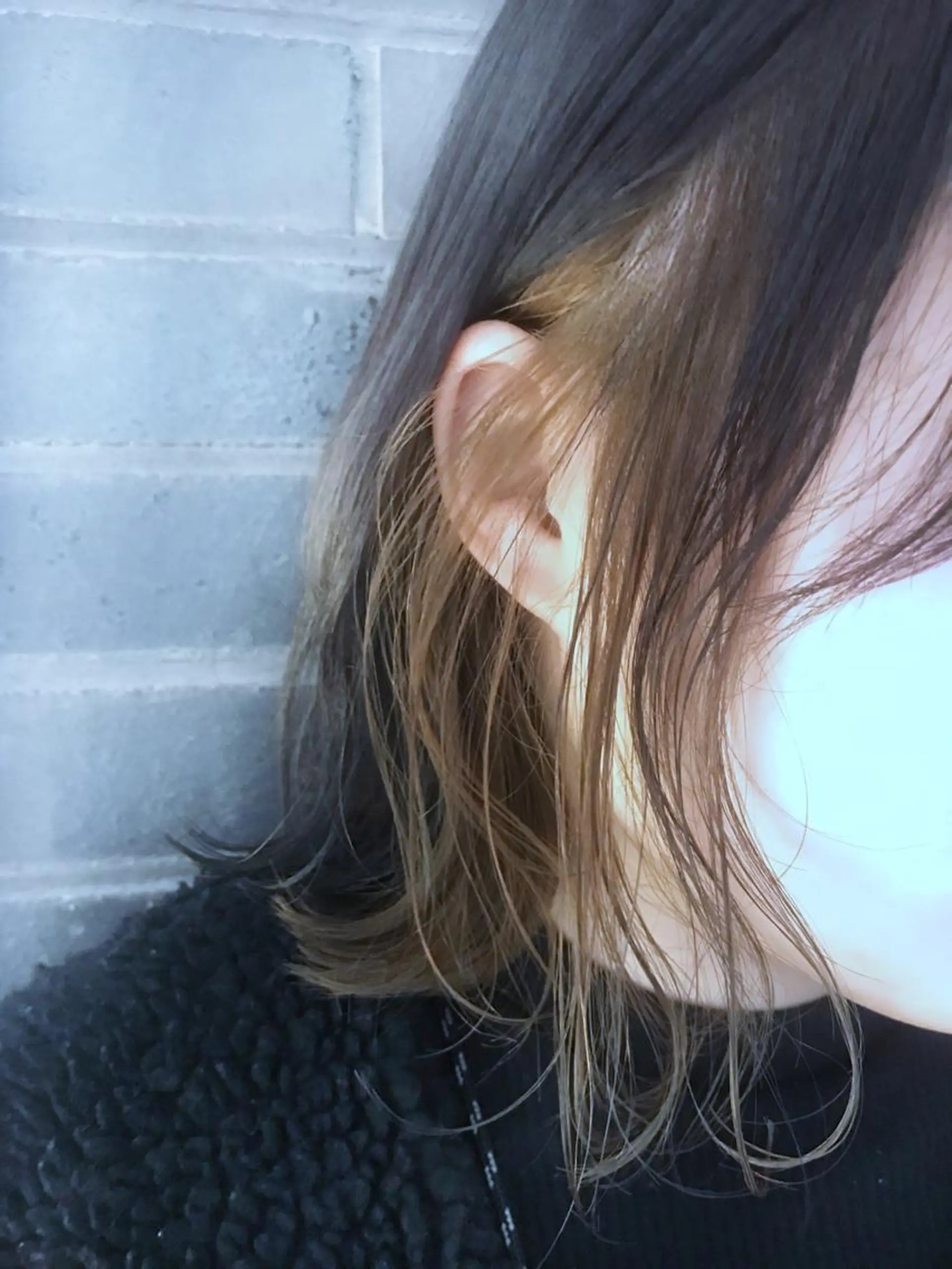 ミディアム カラー イヤリングカラー パーマ×ウルフカット koya☆のヘアスタイル
