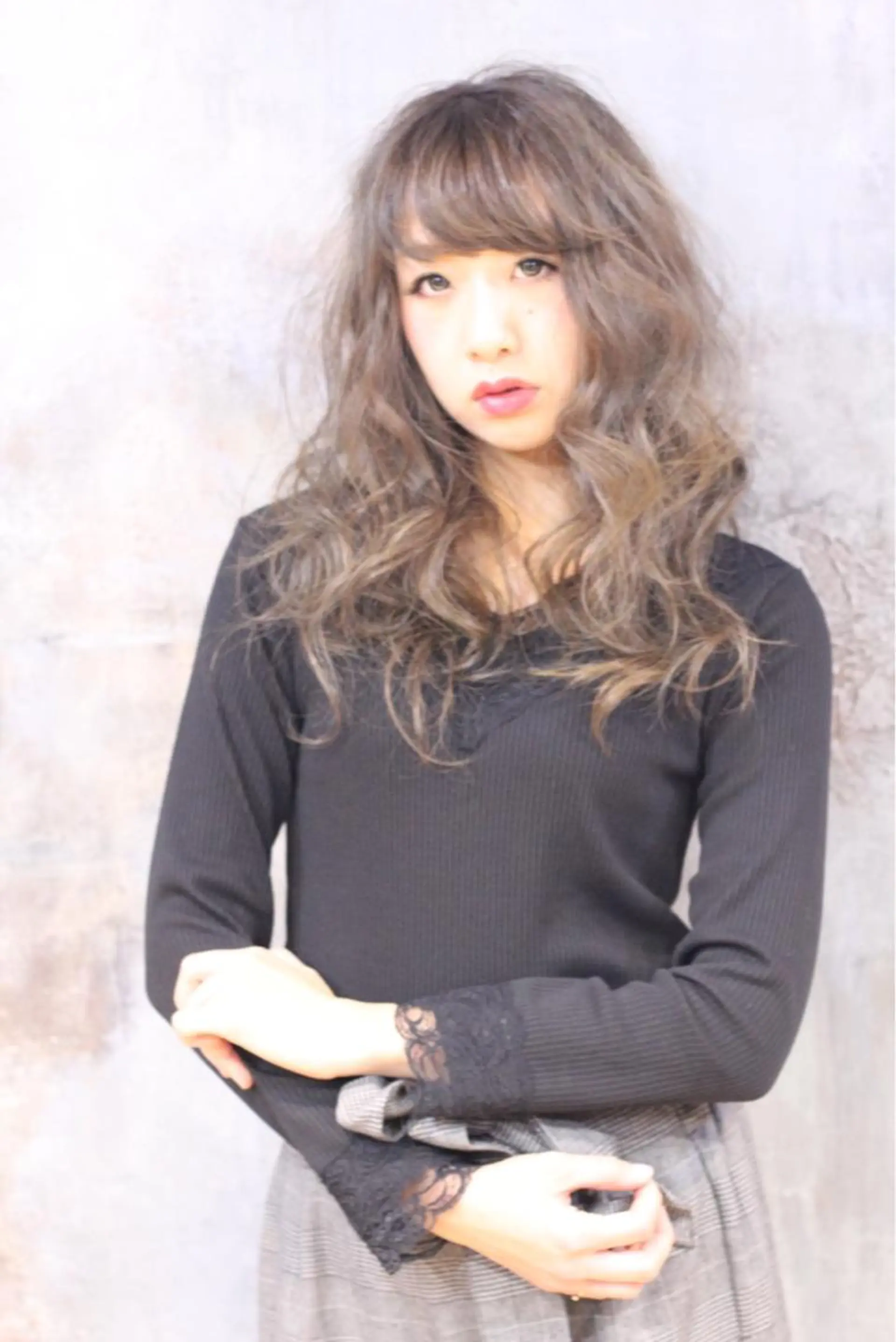 ロング カット パーマ ヤマダ タケトのヘアスタイル