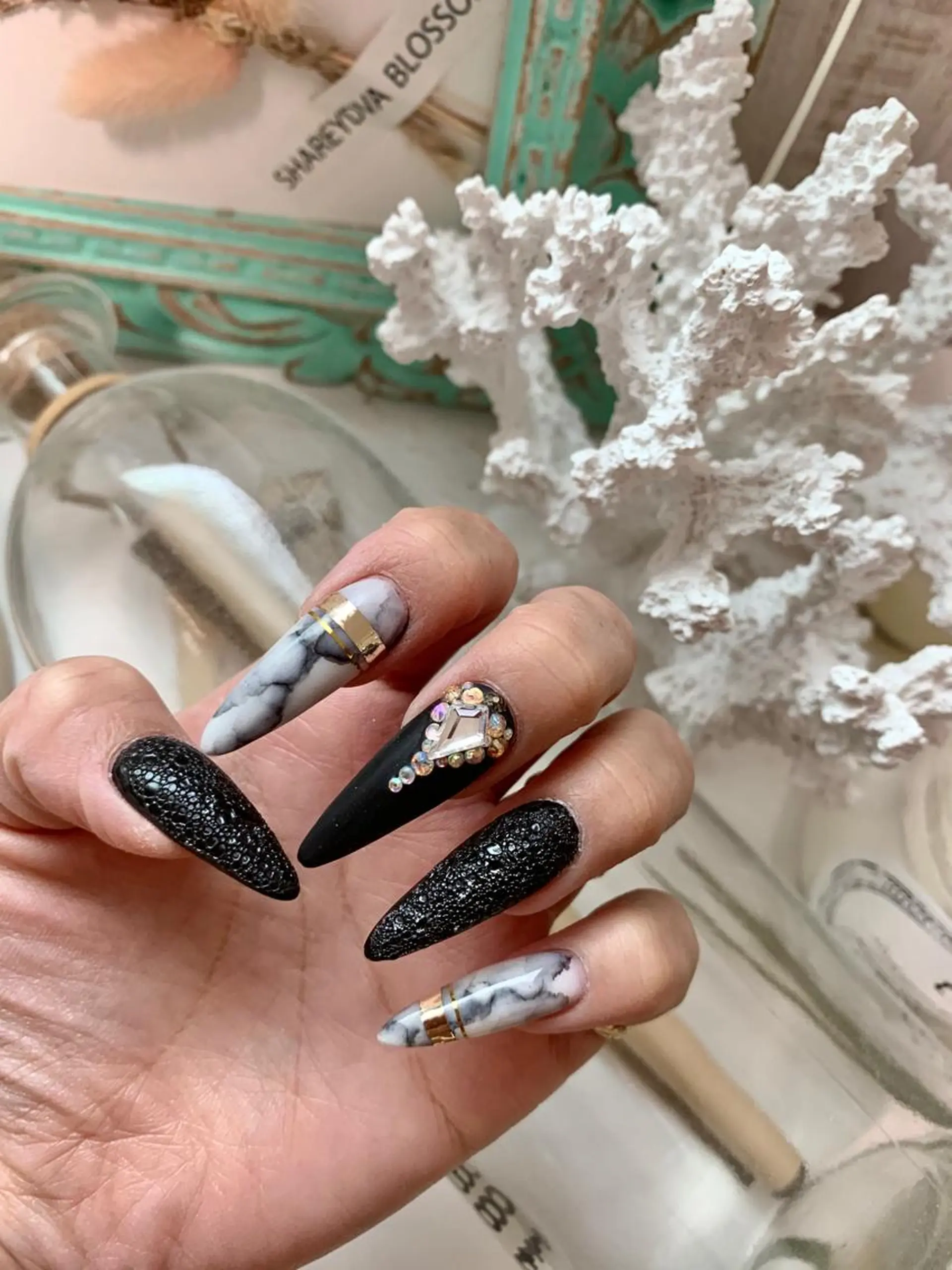 ネイル 大理石ネイル(マーブル) Nailsalon E's cafeのネイルデザイン