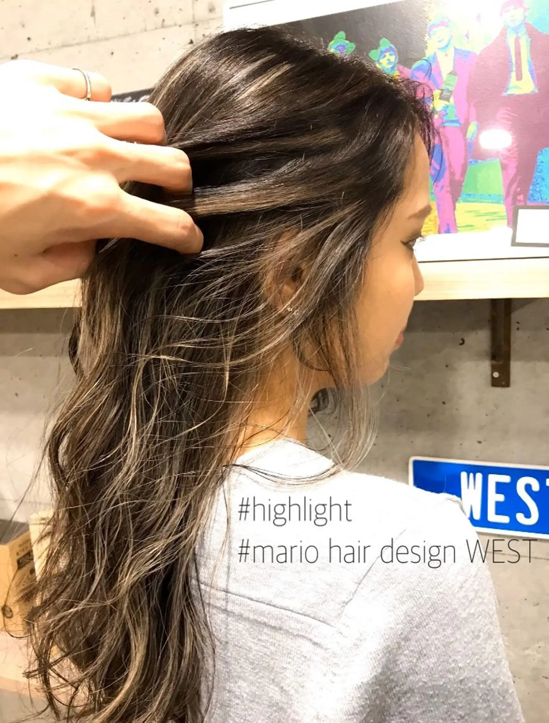 ロング カラー ハイライトカラー ハイライト 竹嶌 健吾のヘアスタイル