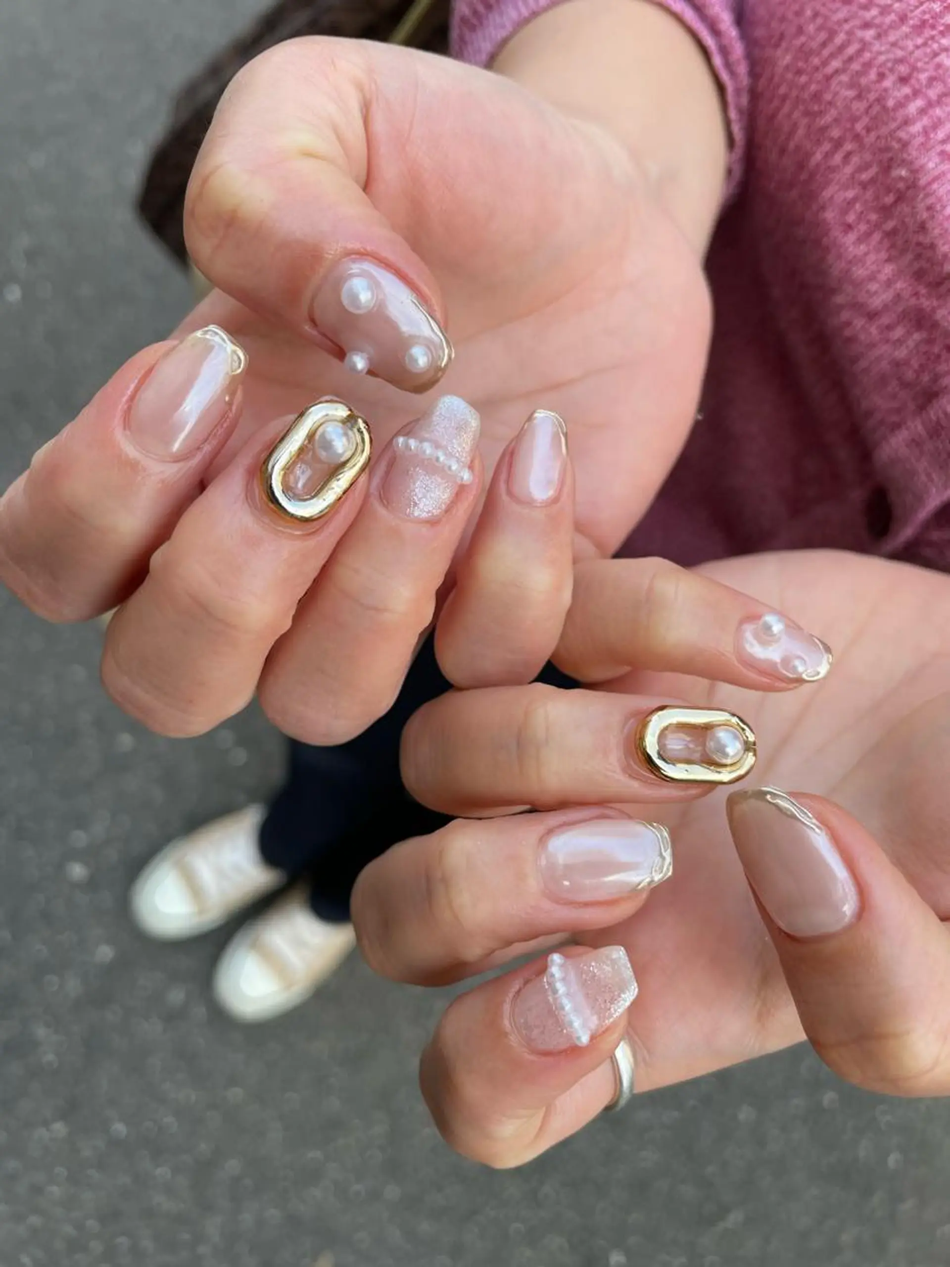 ロング カラー ヘアアレンジ キッズ ネイル マツエク・マツパ アイブロウ 福田 加奈のネイルデザイン