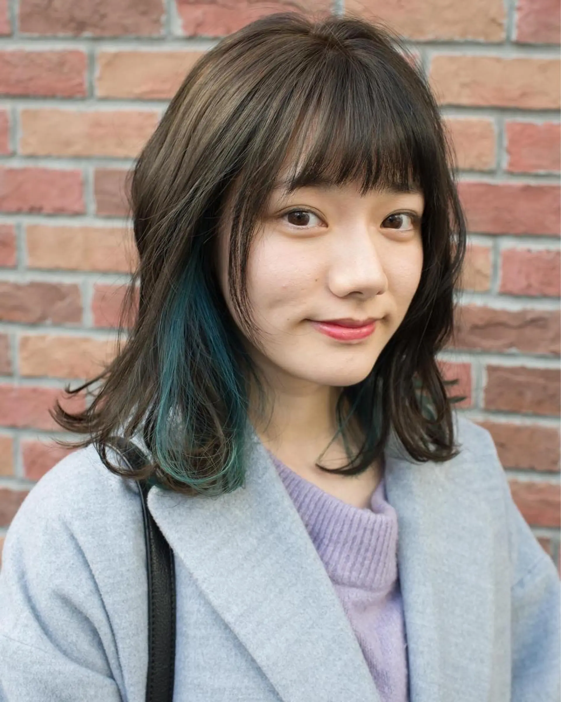 ミディアム カラー カット ヘアカラー 千葉 慎也のヘアスタイル