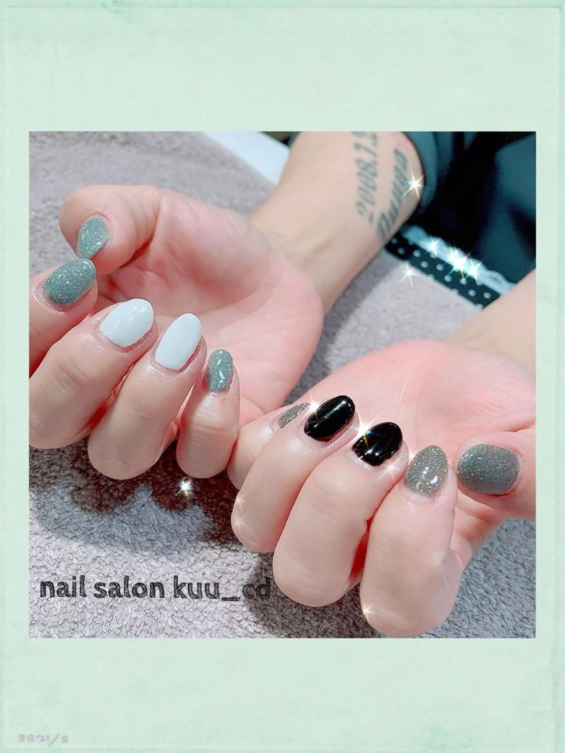 ネイル フラッシュネイル キラキラネイル nail salon kuu_caのネイルデザイン
