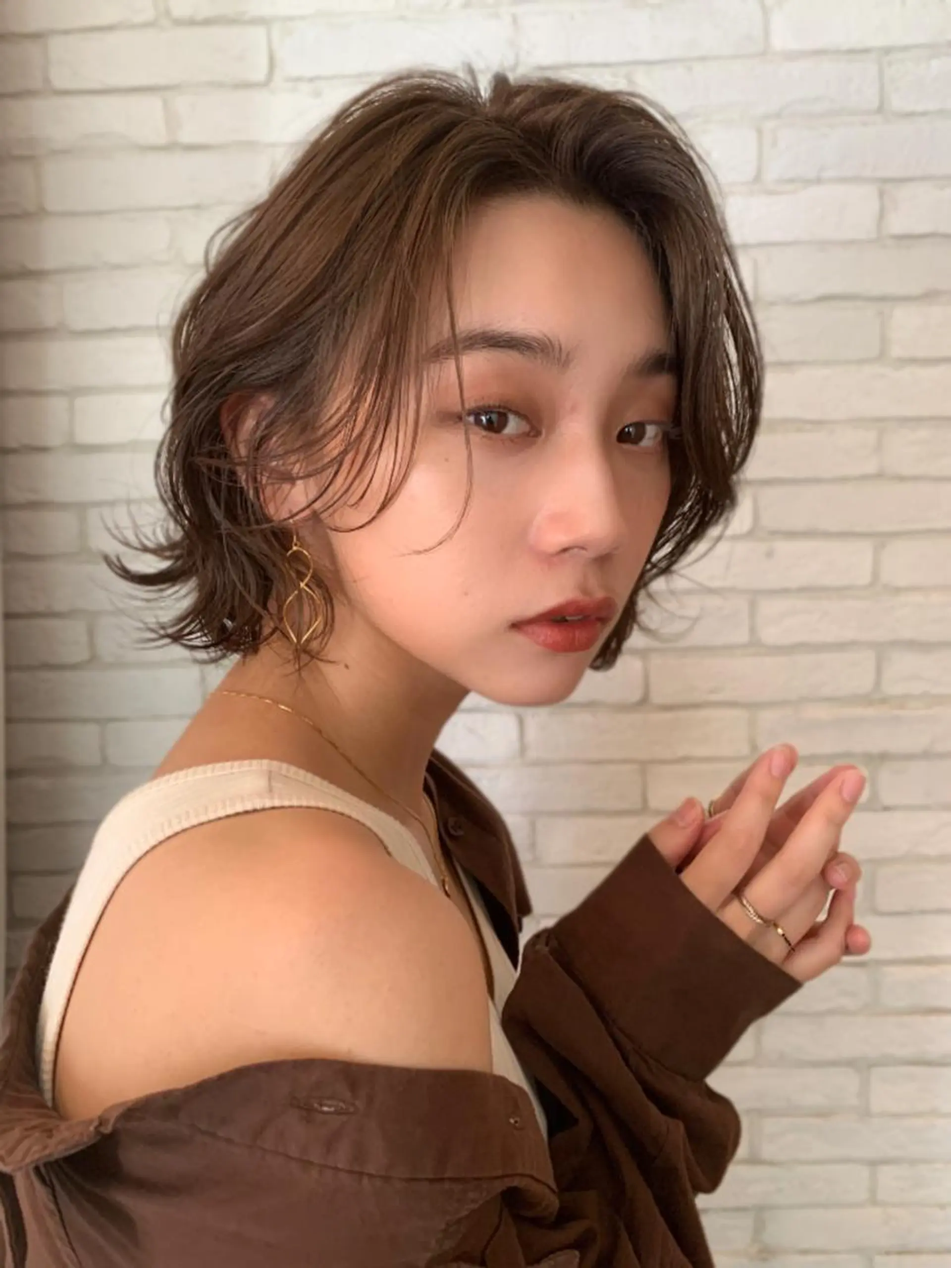 ミディアム カラー ヘアアレンジ 成人式 ハーフアップ ポニーテール 結婚式・ブライダル 切りっぱなしボブ ALVAREZ BARBER SHOP所属・takebuchi harukaのヘアスタイル