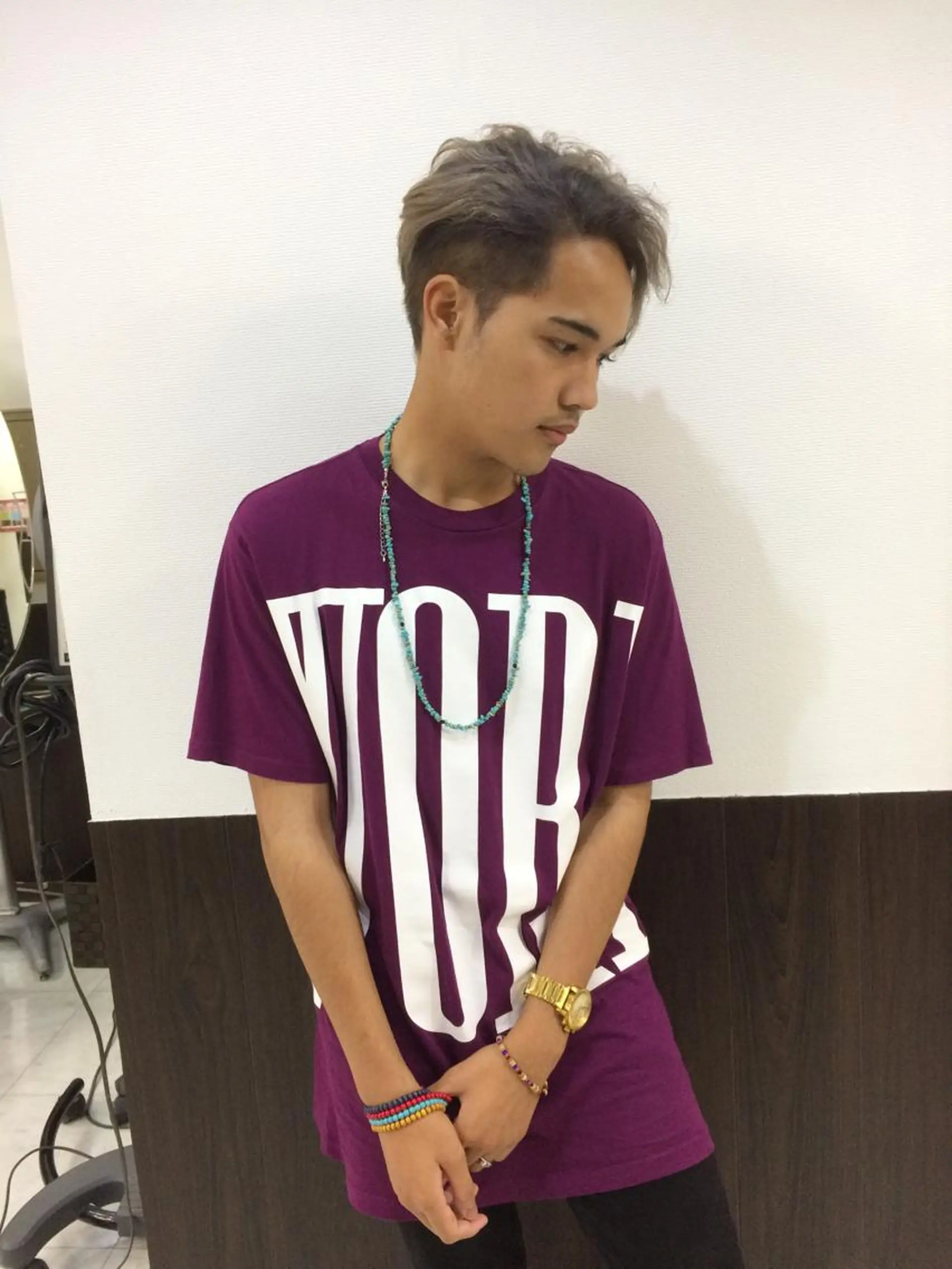 ショート カラー パーマ メンズ Doukeshi Arp　安蒜佑太のヘアスタイル