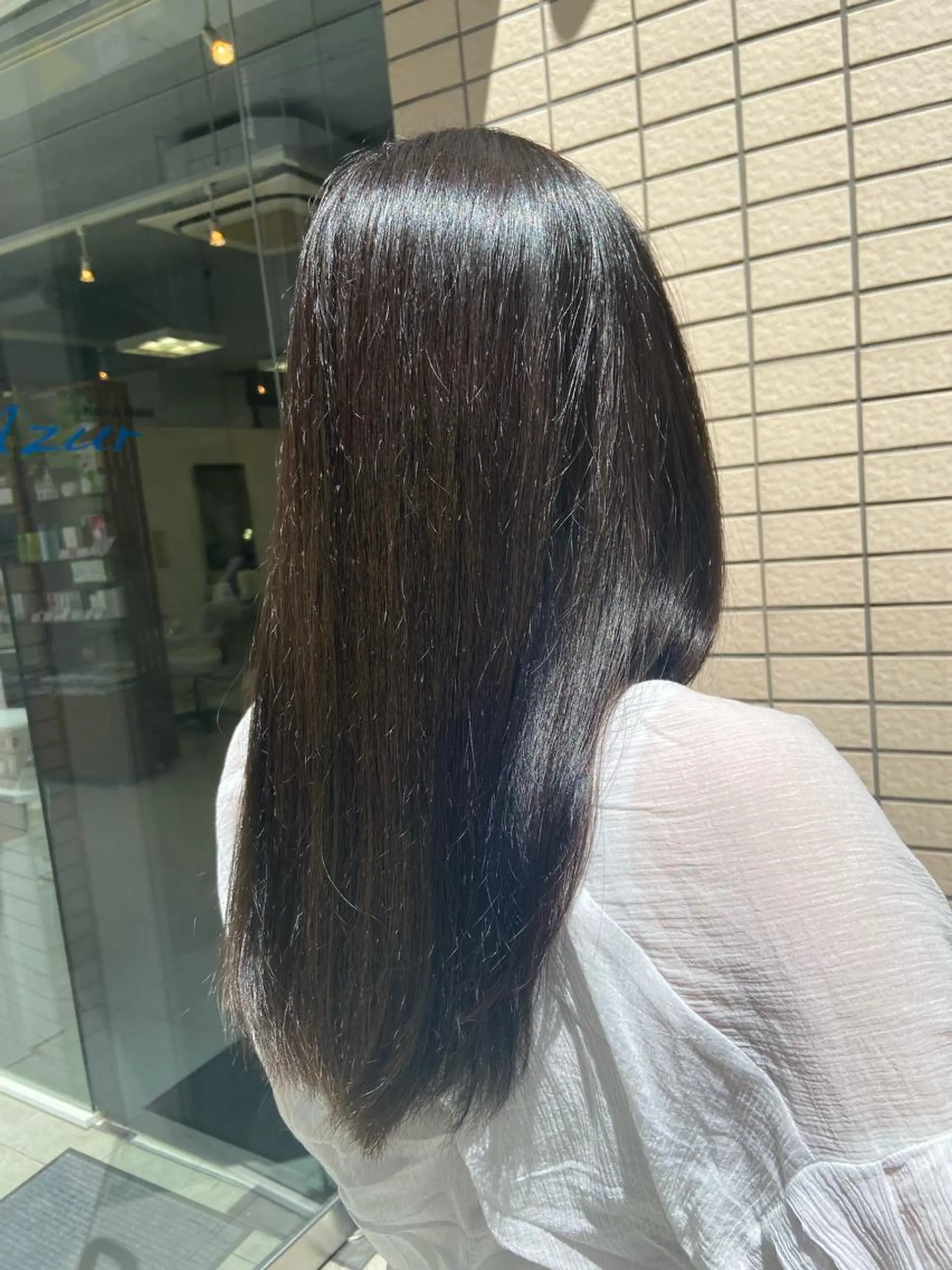 ロング カラー ブルーカラー 菊地 美憂のヘアスタイル