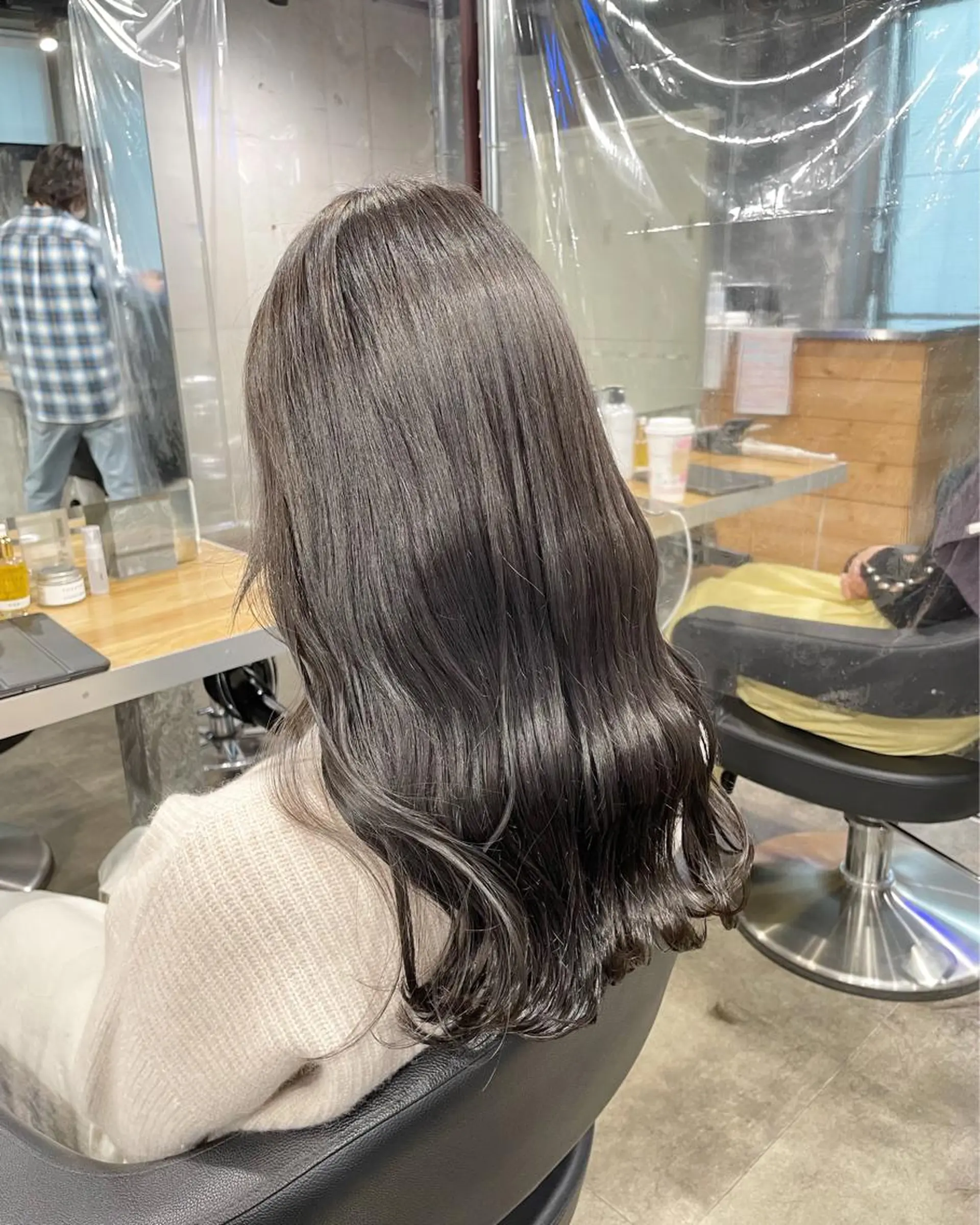 ロング カラー カット ヘアカラー トリートメント ヘアセット I'S.横浜所属・赤み消しカラー 🍀JUNKIのヘアスタイル