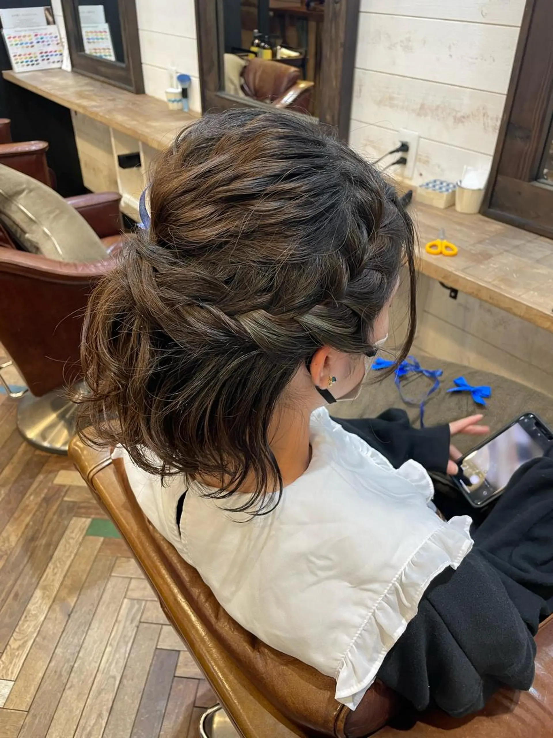 ミディアム ヘアアレンジ ヘアセット 暖色/ピンクブラウン 🌷岡田真季のヘアスタイル
