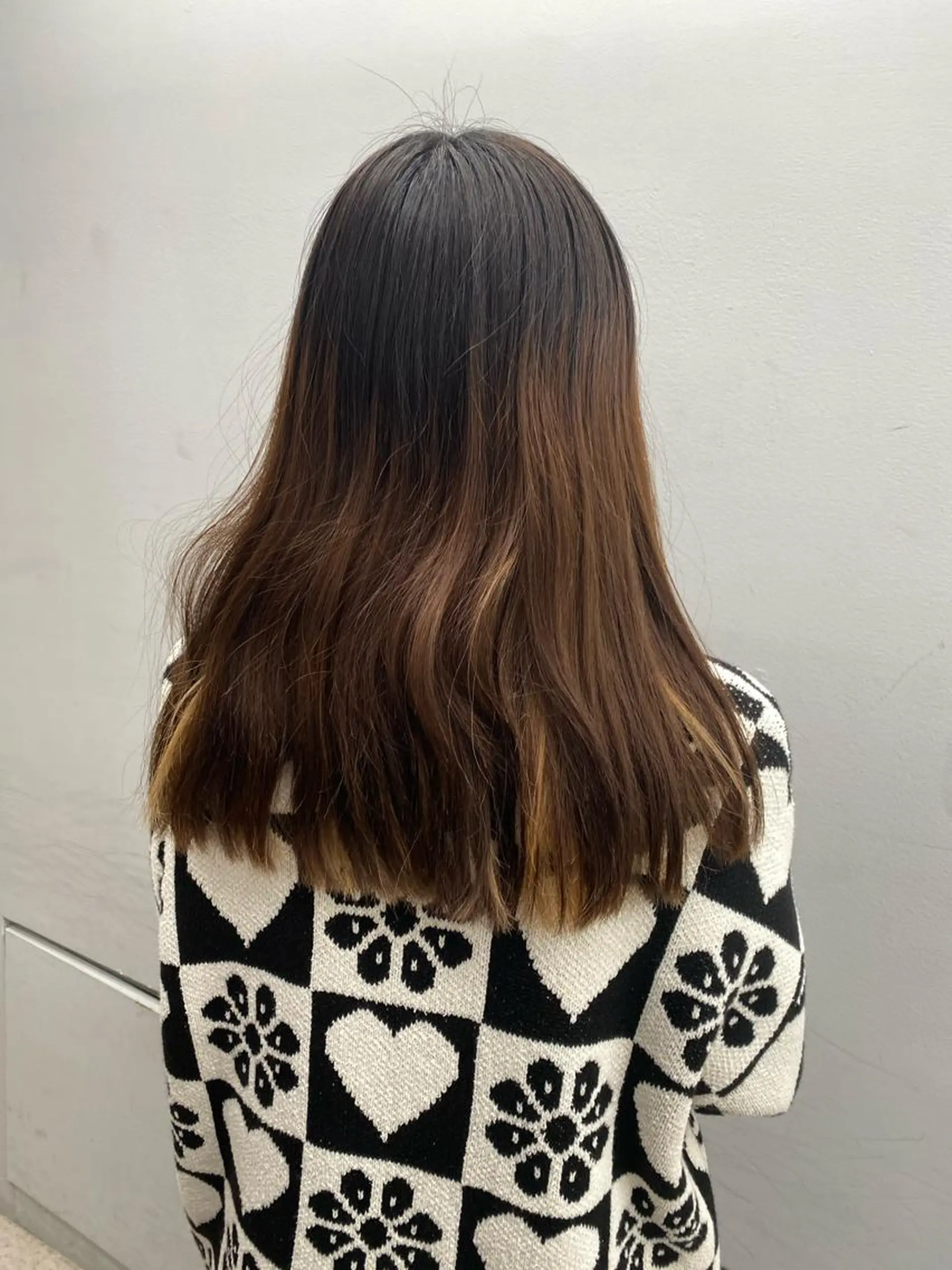 ロング 京都レイヤーカット/ 縮毛矯正/羽柴りくのマツエク・マツパデザイン