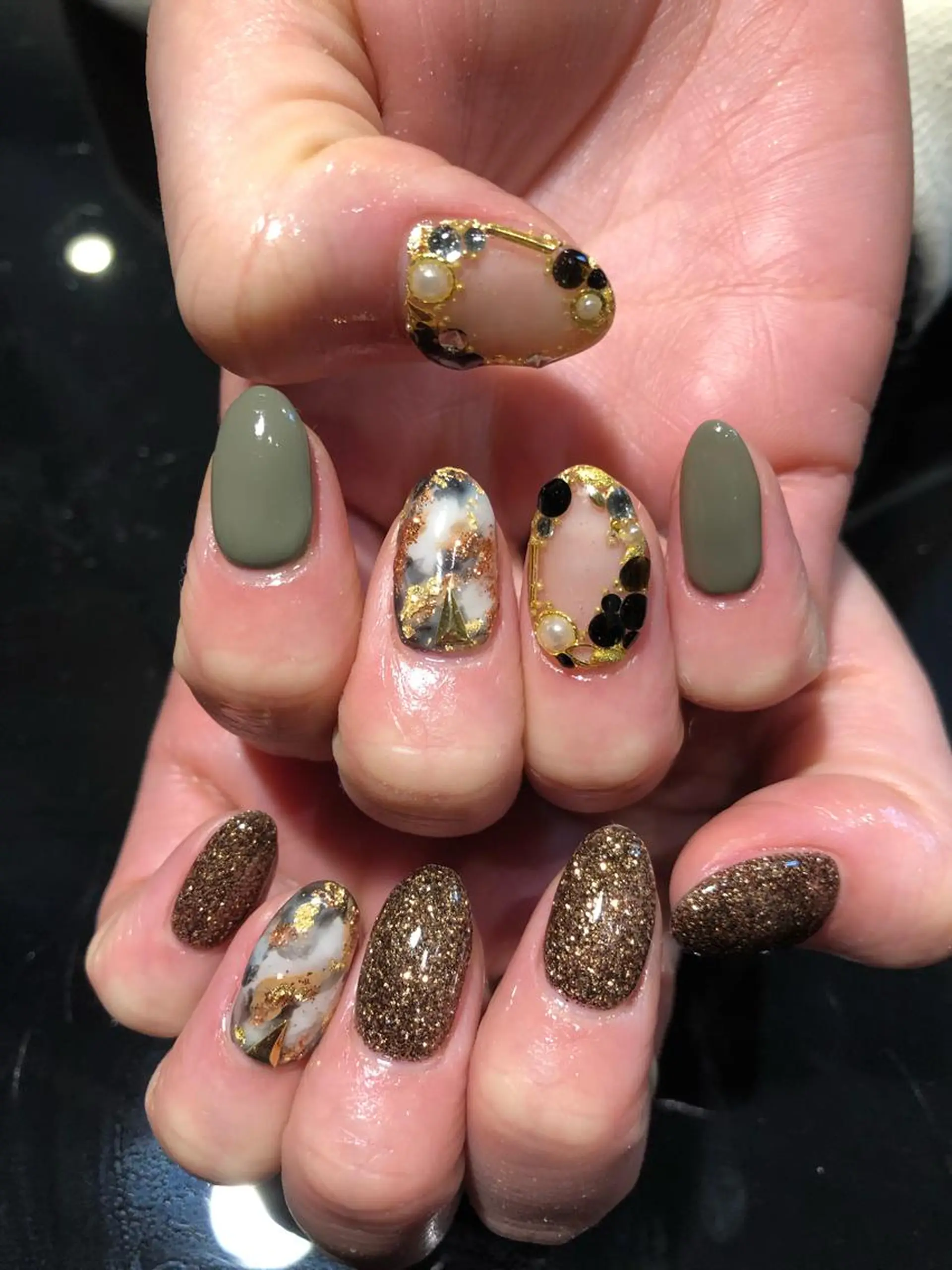 セミロング カラー キッズ ネイル ハンドネイル ハンドケア 💎ビューティサロン 湘南 RIRAN💎のネイルデザイン