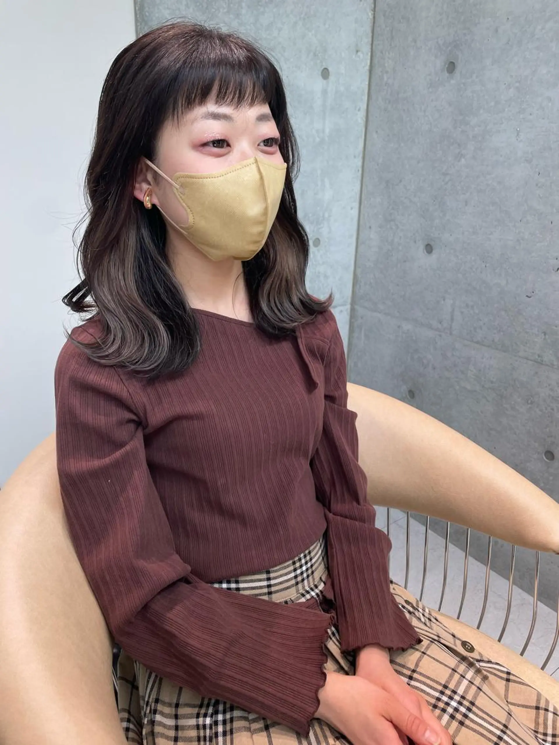 セミロング カラー ヘアアレンジ 《髪質改善✖️ハイト ーン🧸》小嶋拓也のヘアスタイル