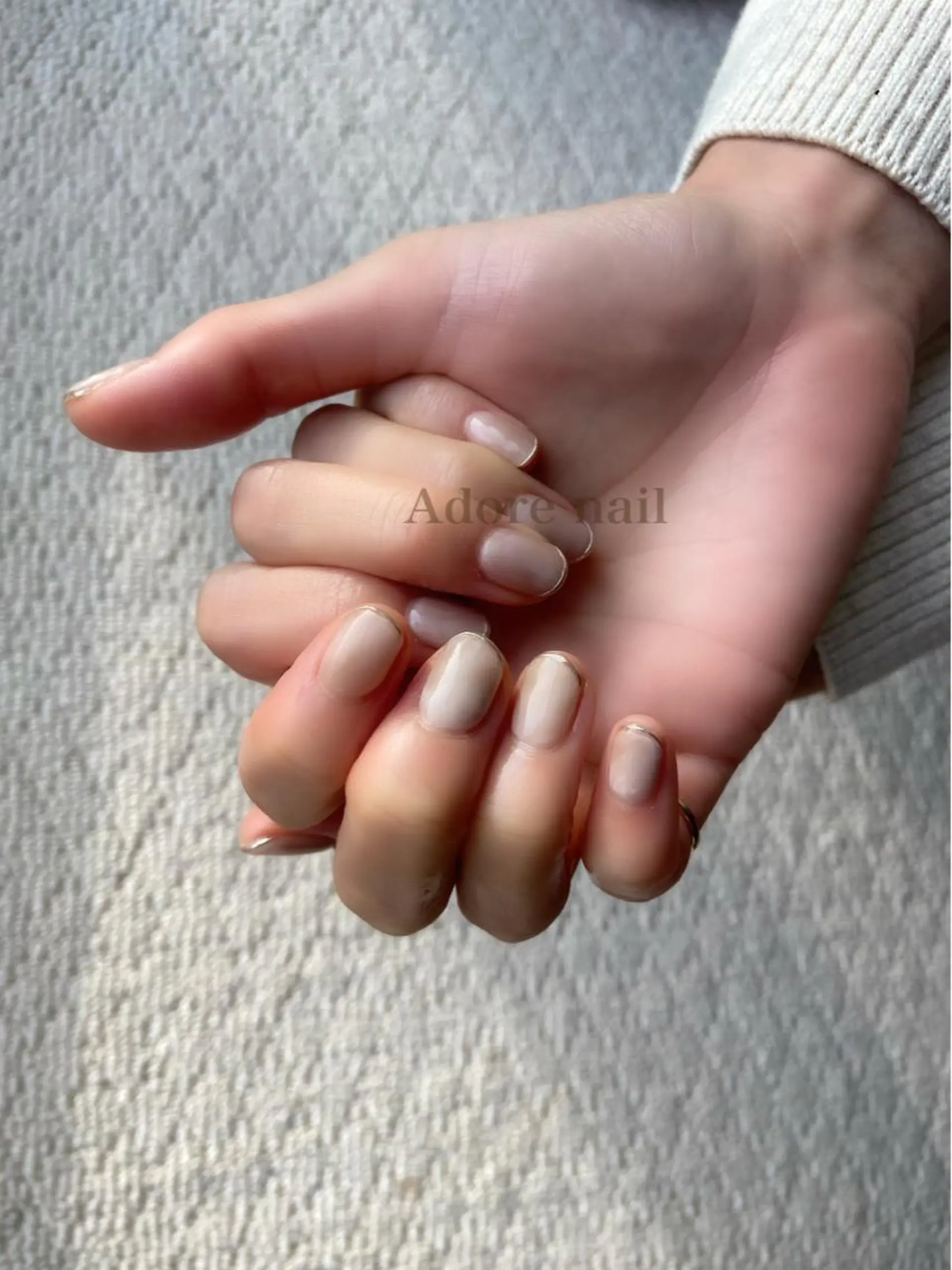 カラー パーマ ネイル マツエク・マツパ テラコッタ クリアネイル マグネットネイル ミラーネイル ニュアンスネイル nail salon  ADORE所属・Adore nailのネイルデザイン