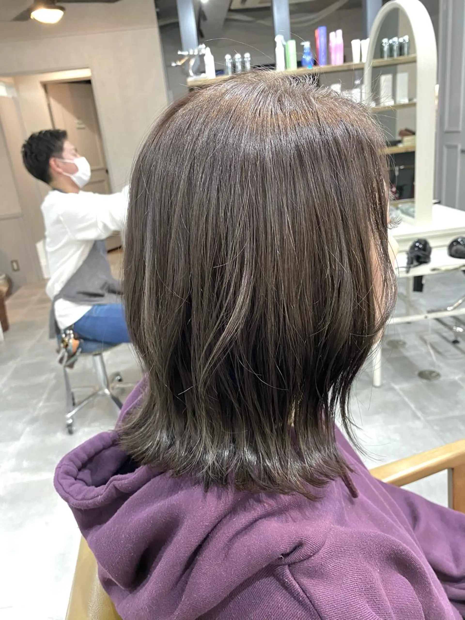 ミディアム カラー 透明感カラー ハイライトカラー ハイライト SHIAN立川　及川 17時〜限定のヘアスタイル