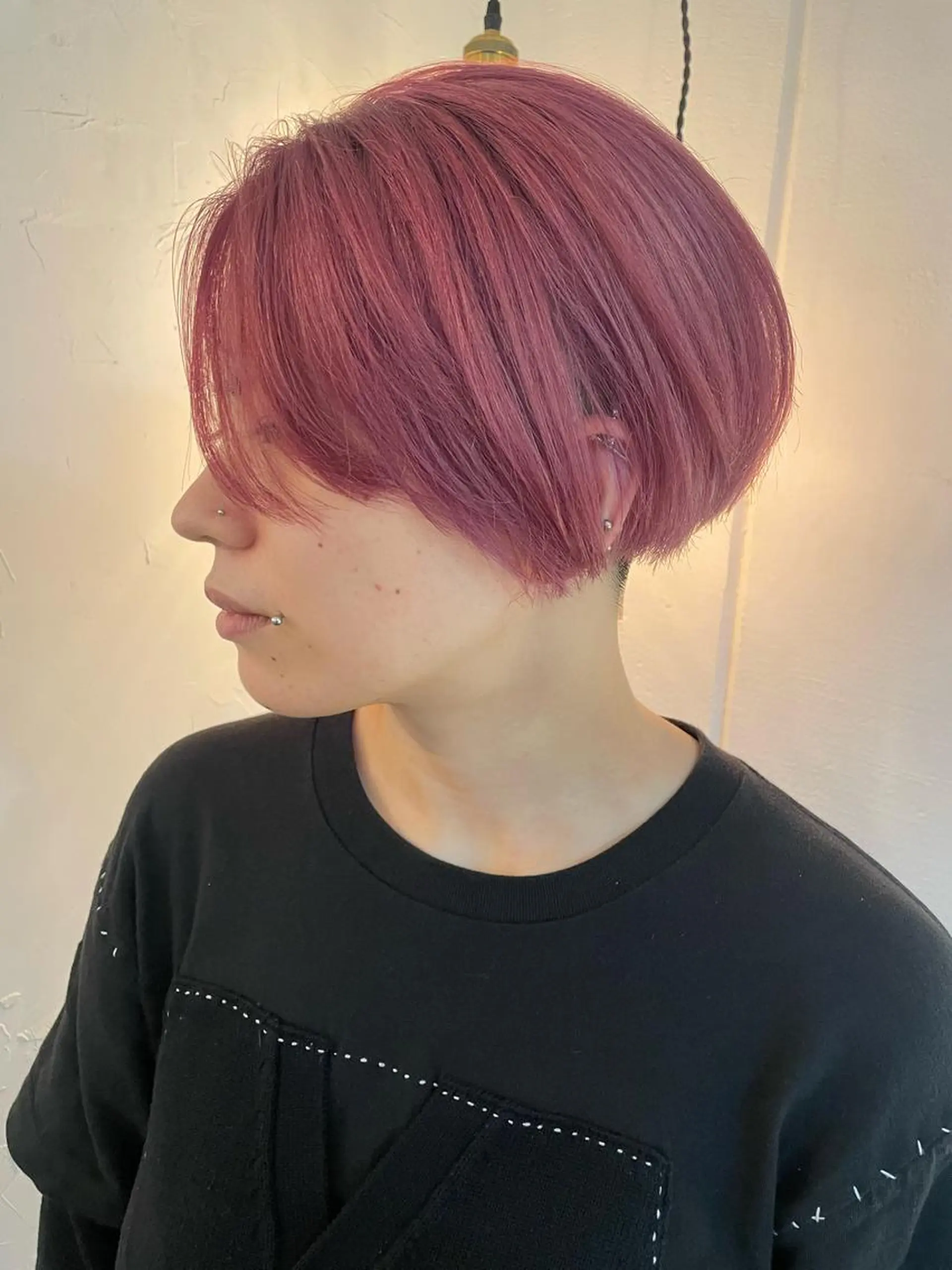 ショート カラー ピンクカラー 京都美容師 塩のヘアスタイル