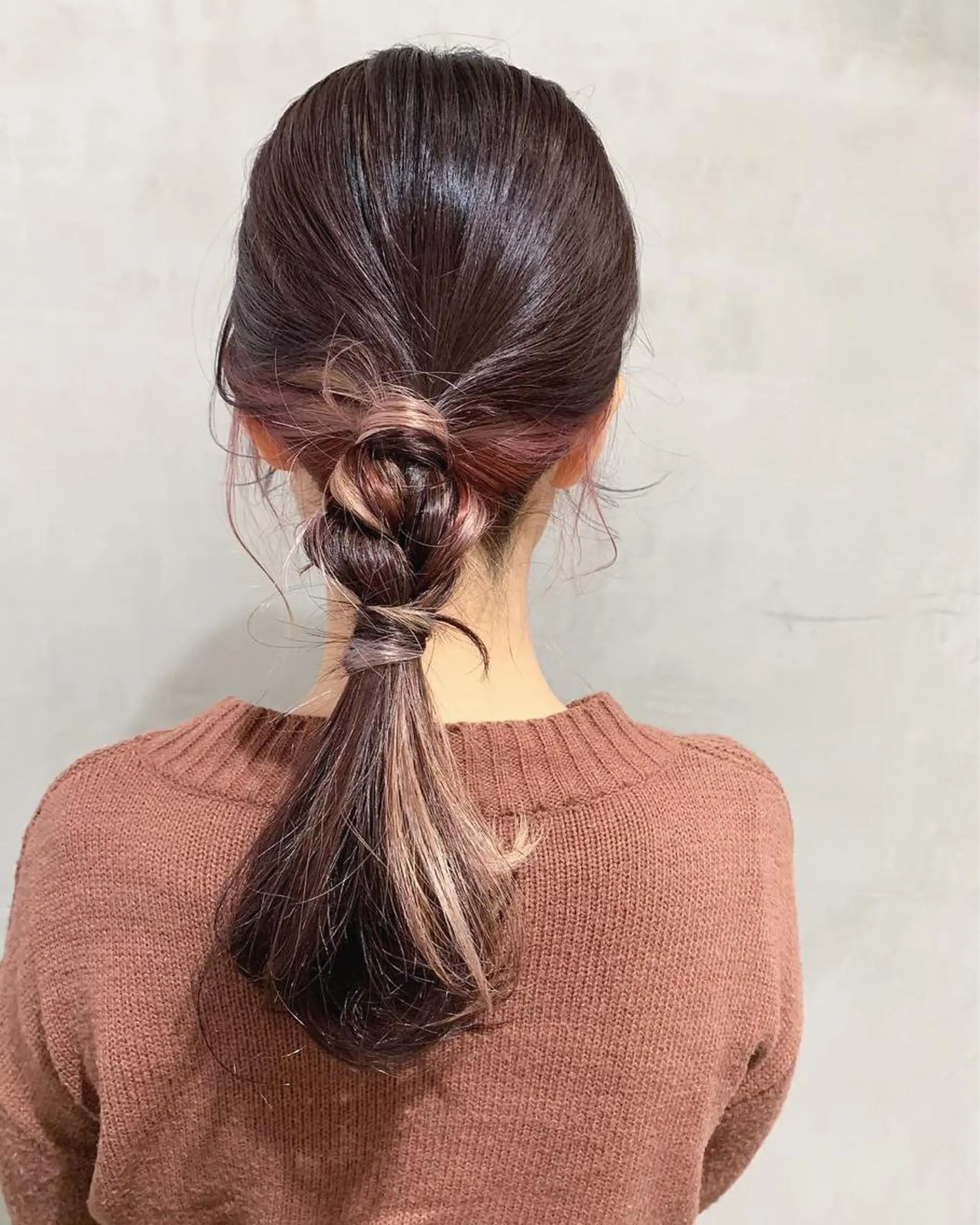 セミロング カラー ヘアアレンジ 優 作のヘアスタイル