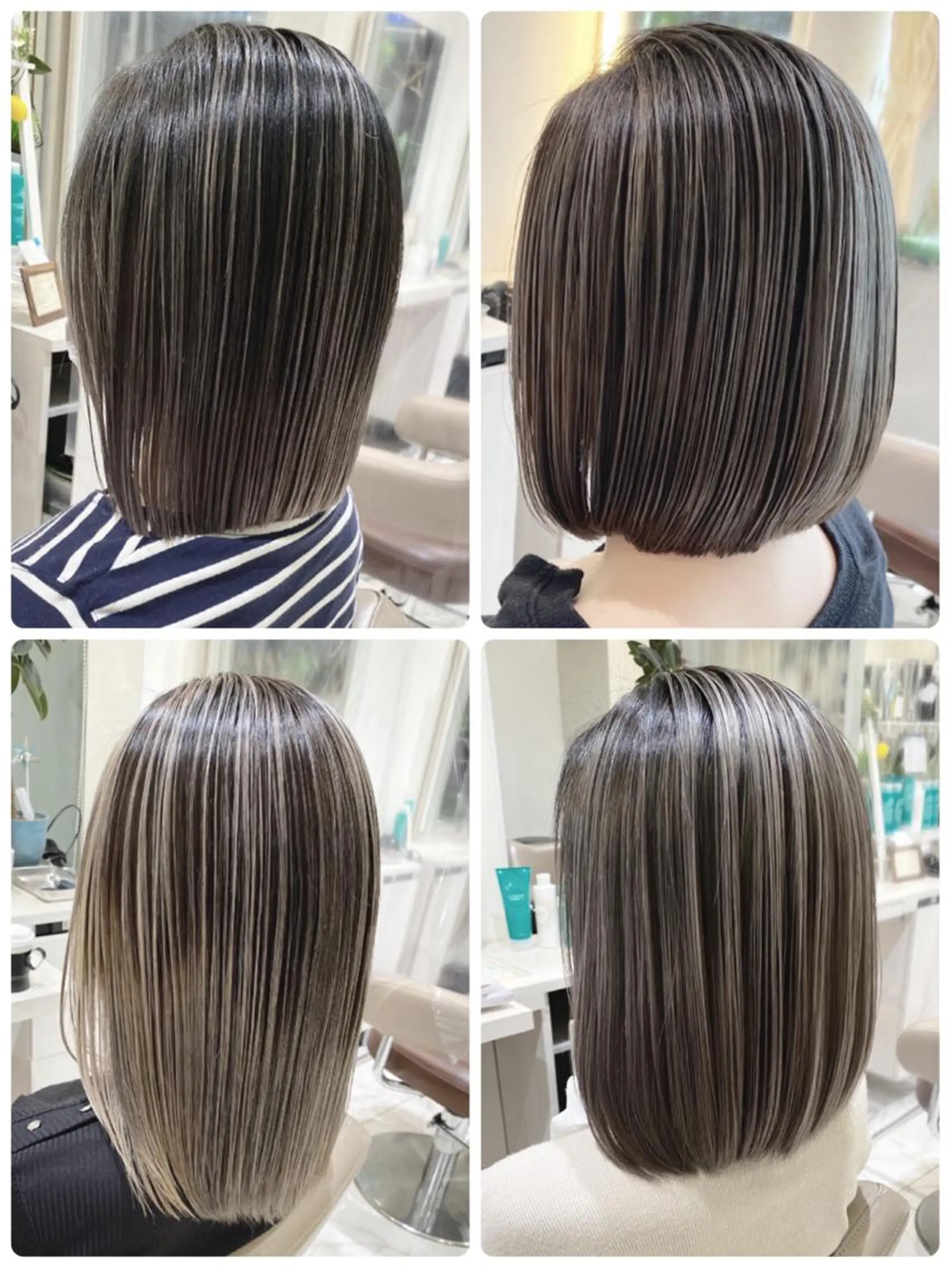 ミディアム カラー バレイヤージュ 髪質改善 レイヤーカット カット ヘアカラー トリートメント 山崎俊輔/髪質改善 /バレイヤージュのヘアスタイル