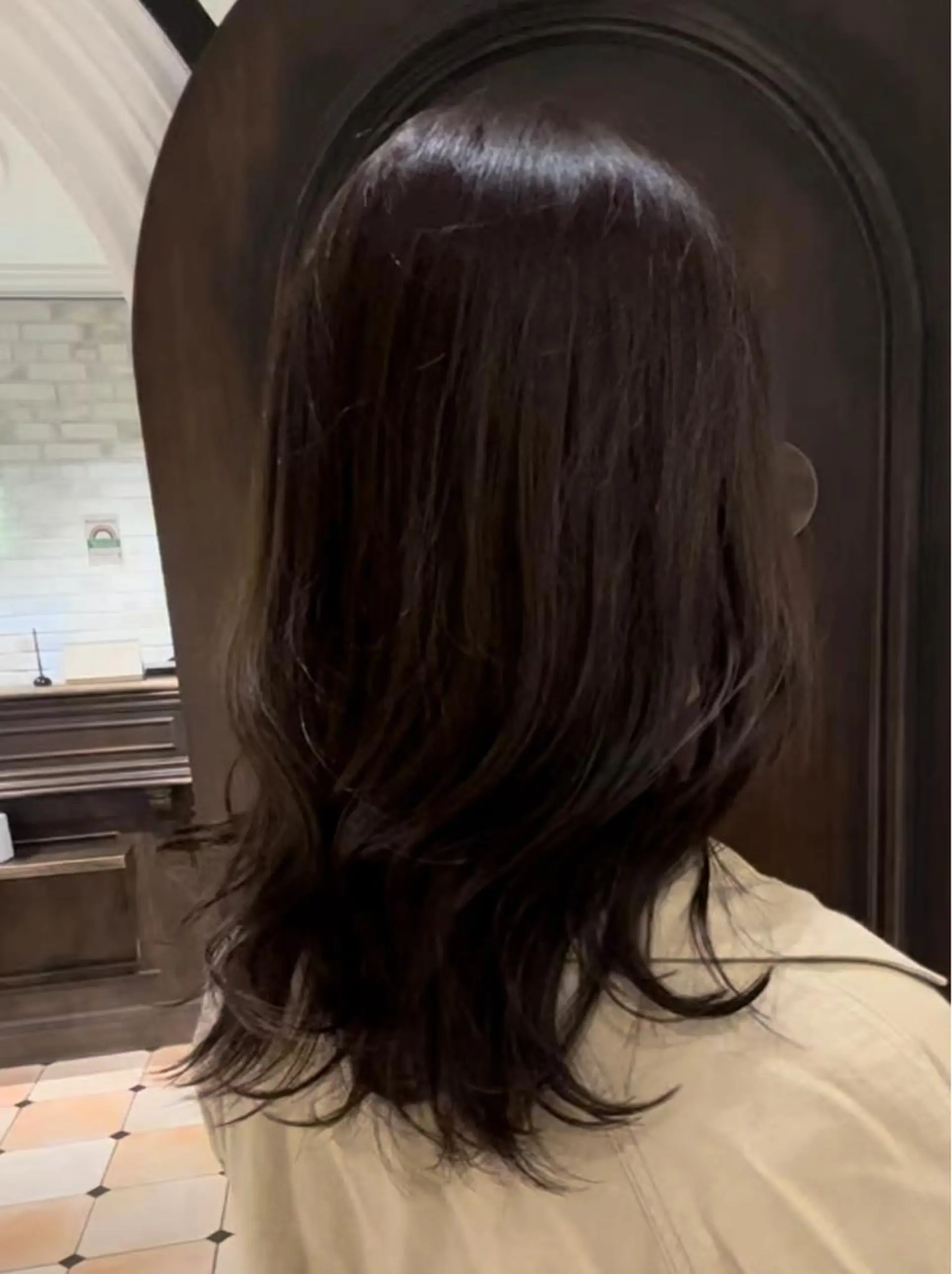 セミロング くびれヘア レイヤーカット カット ヘアカラー トリートメント 🧡くびれヘア/前髪 顔周り🧡久原結衣のヘアスタイル