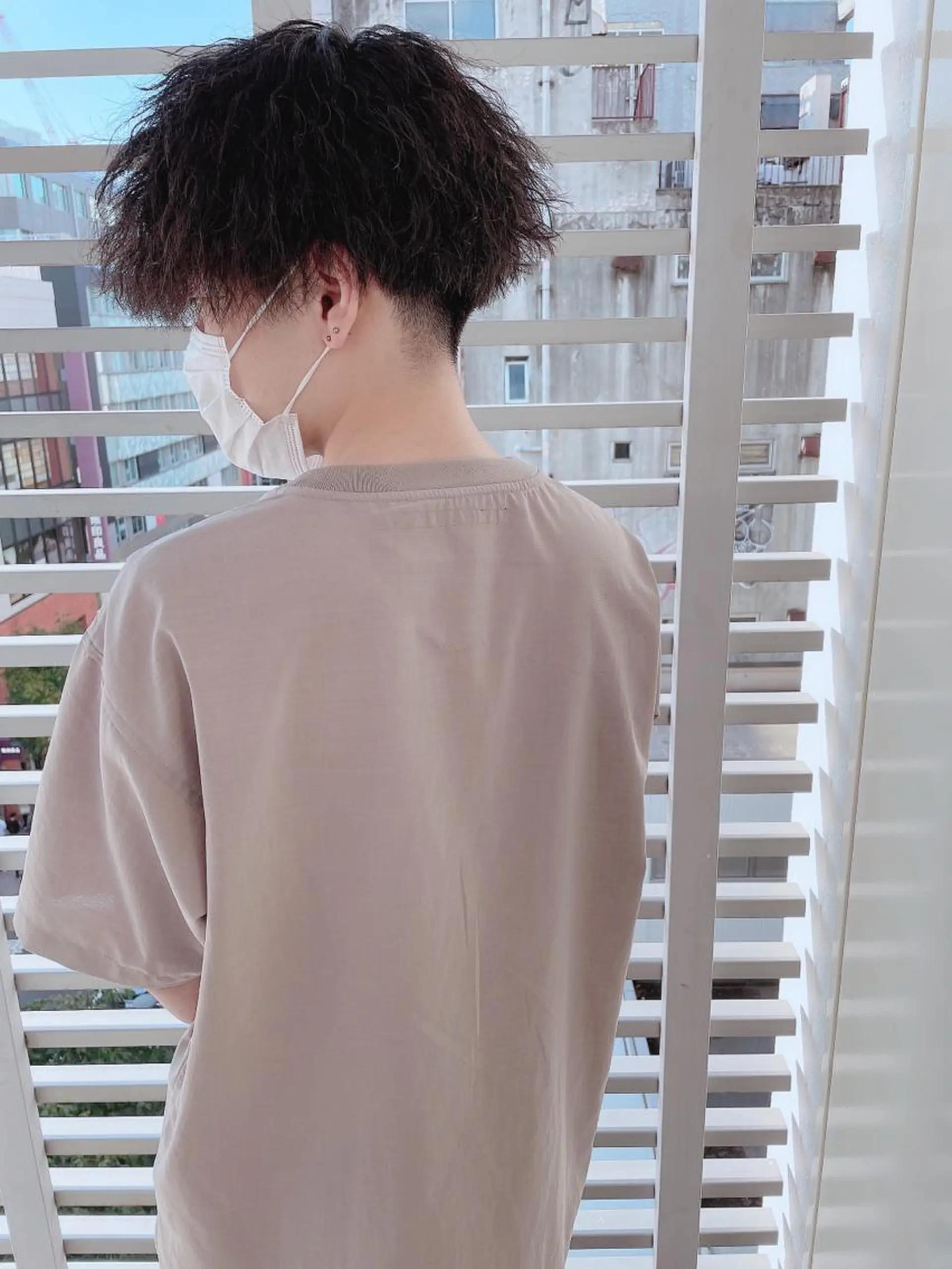 ショート パーマ ヘアアレンジ メンズ カット パーマ メンズZina代表 田端 麗治のヘアスタイル