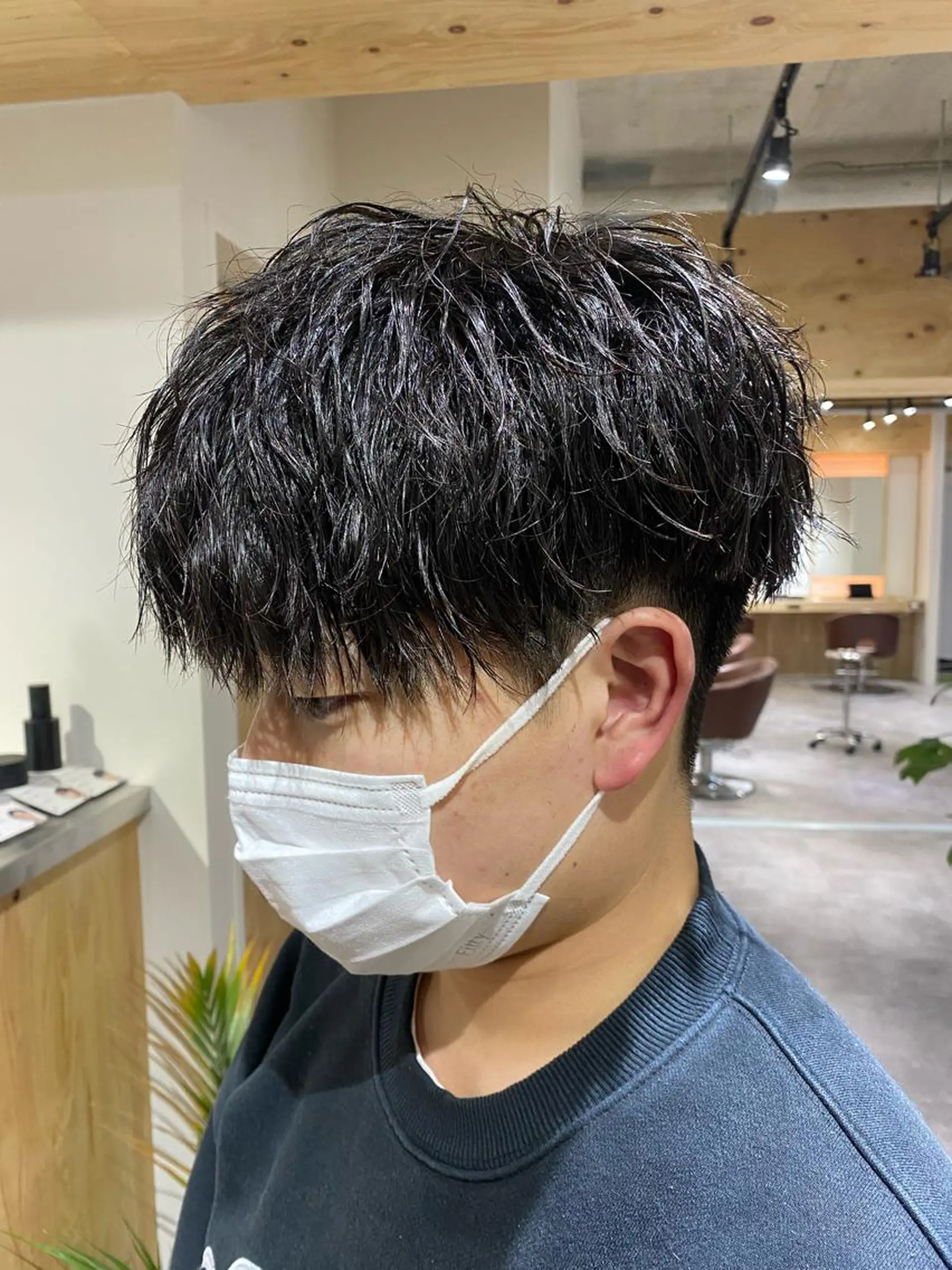 パーマ メンズ カット パーマ ヘアセット メンズブリーチカラー /パーマ ごーた立川のヘアスタイル