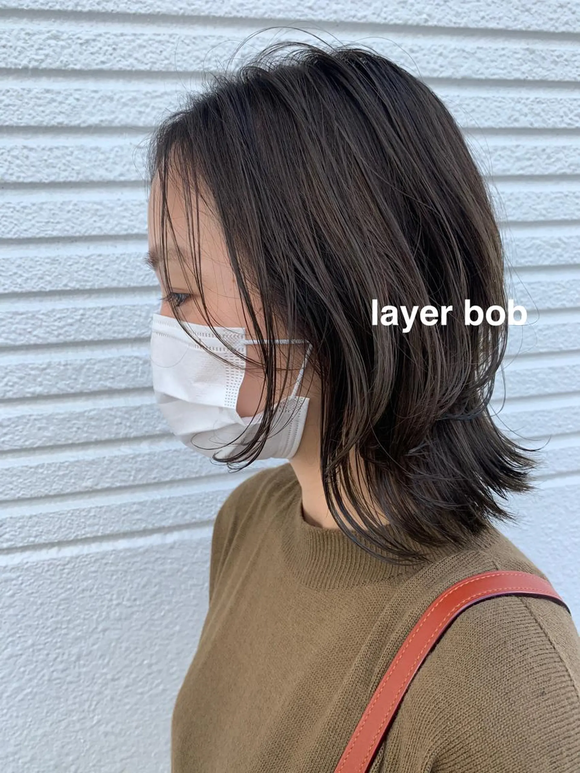 ミディアム ボブレイヤー アッシュ ボブ レイヤーカット kitagawa mayuのヘアスタイル