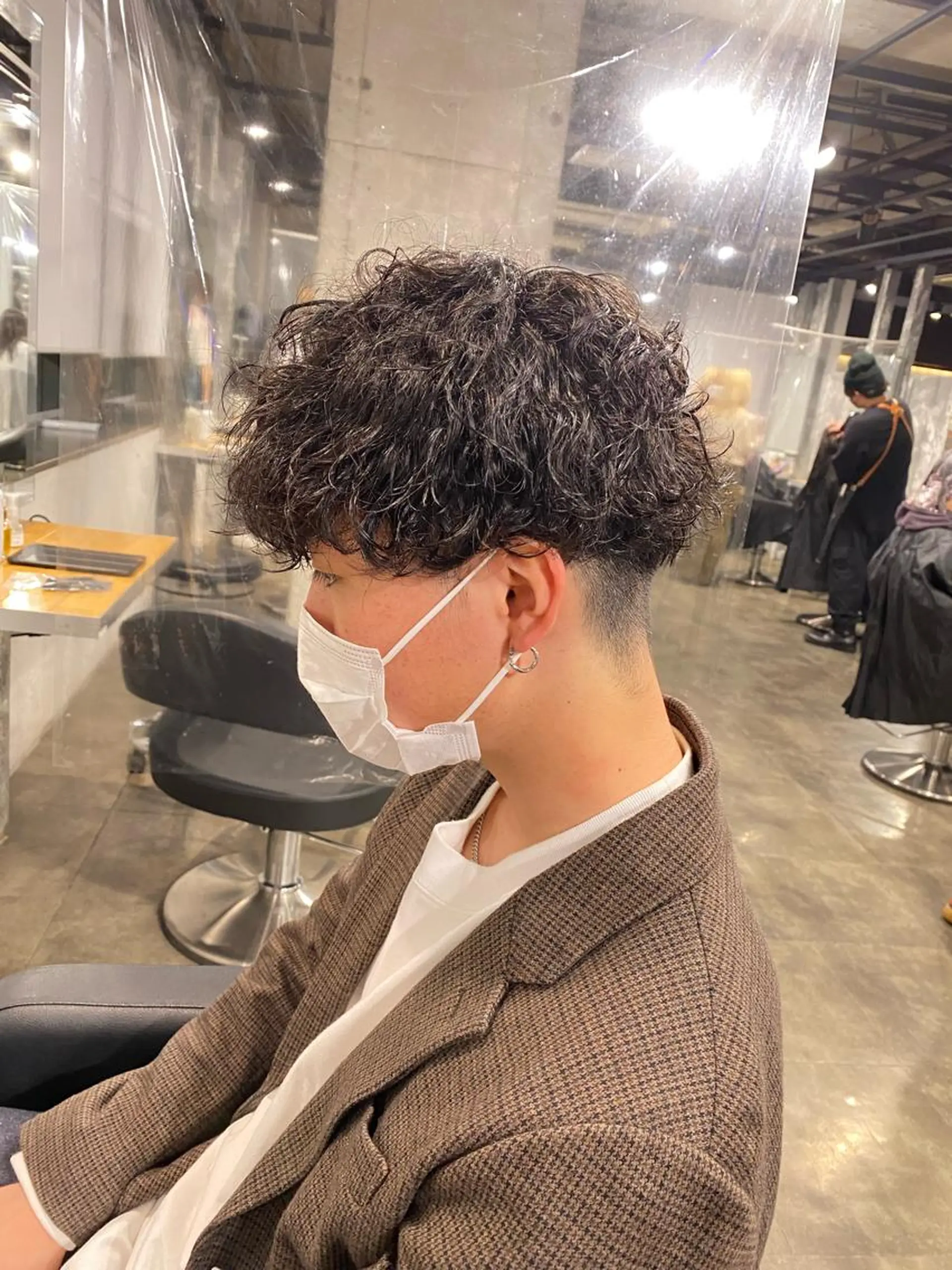 ショート パーマ メンズ 🟦ニュアンス/メン ズパーマ横浜🟦のヘアスタイル