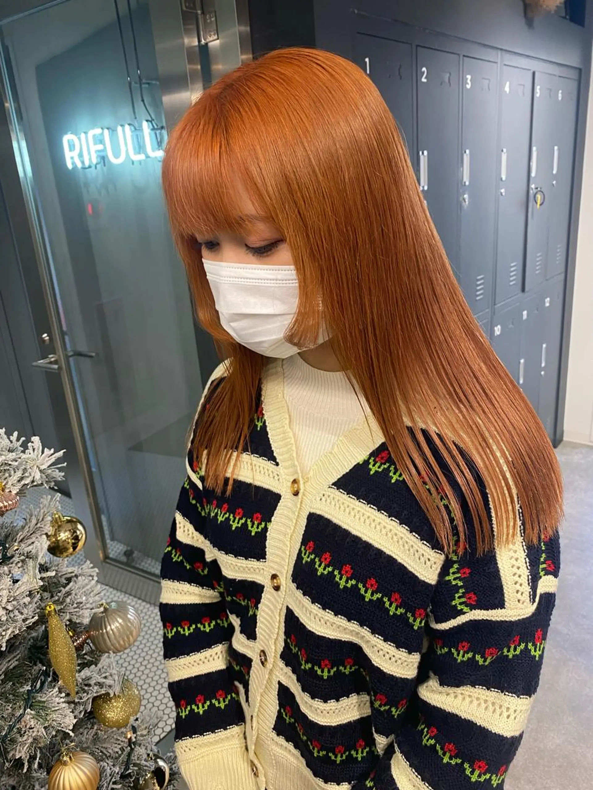 ロング カラー nishido ハイライト/メンズのヘアスタイル