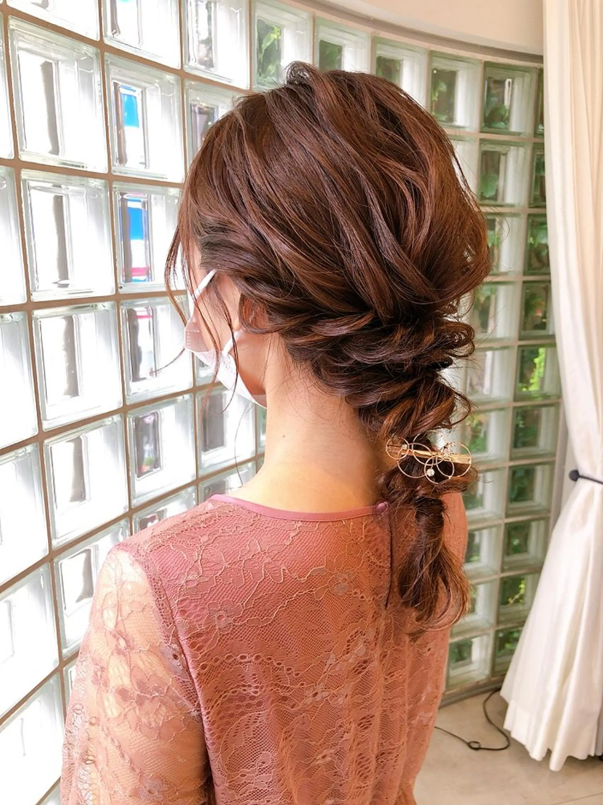 セミロング ヘアアレンジ 結婚式・ブライダル 着付け 池田 みのりのヘアスタイル