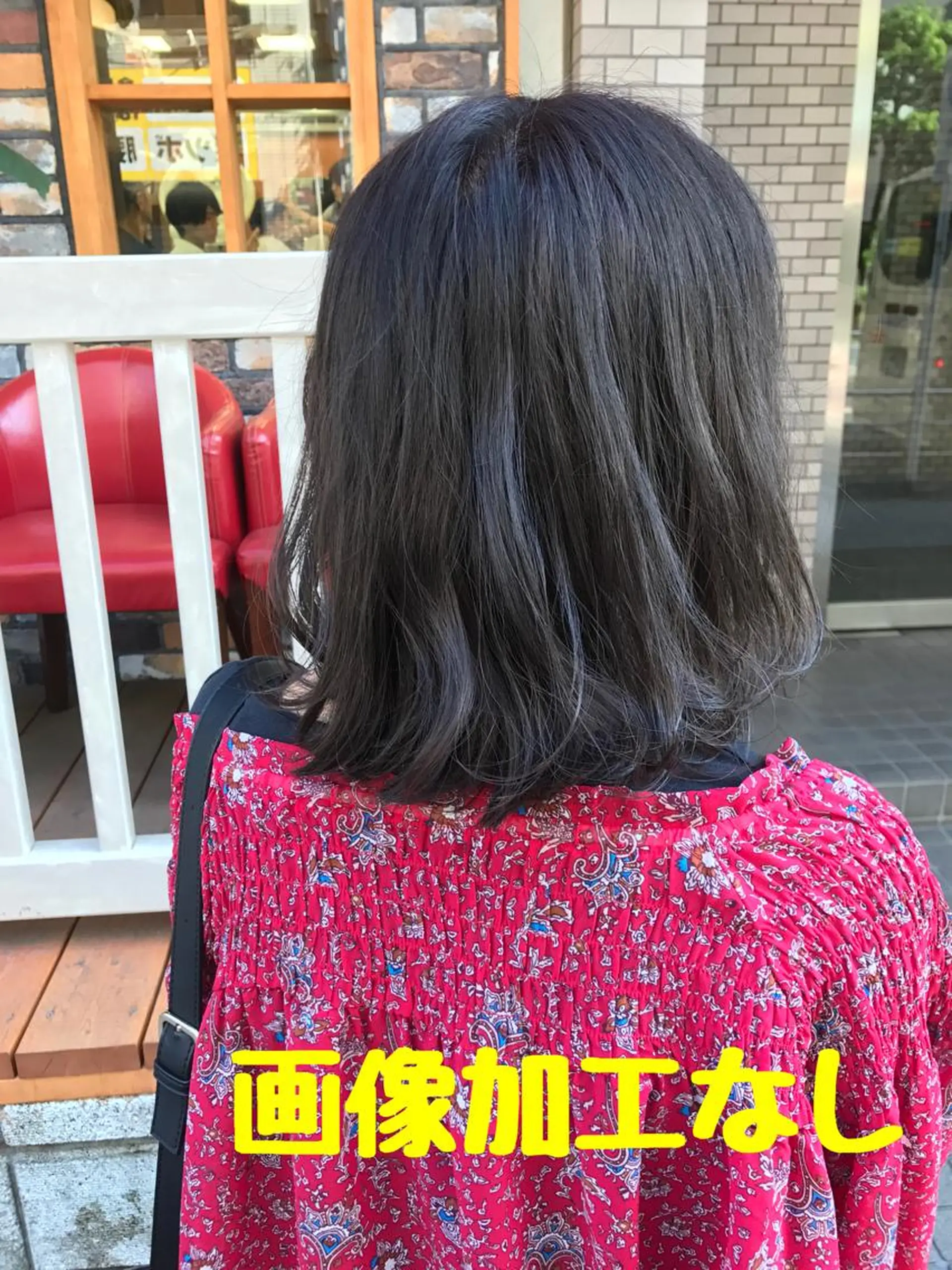 ミディアム カラー ダークグレー 平尾 拓也のヘアスタイル