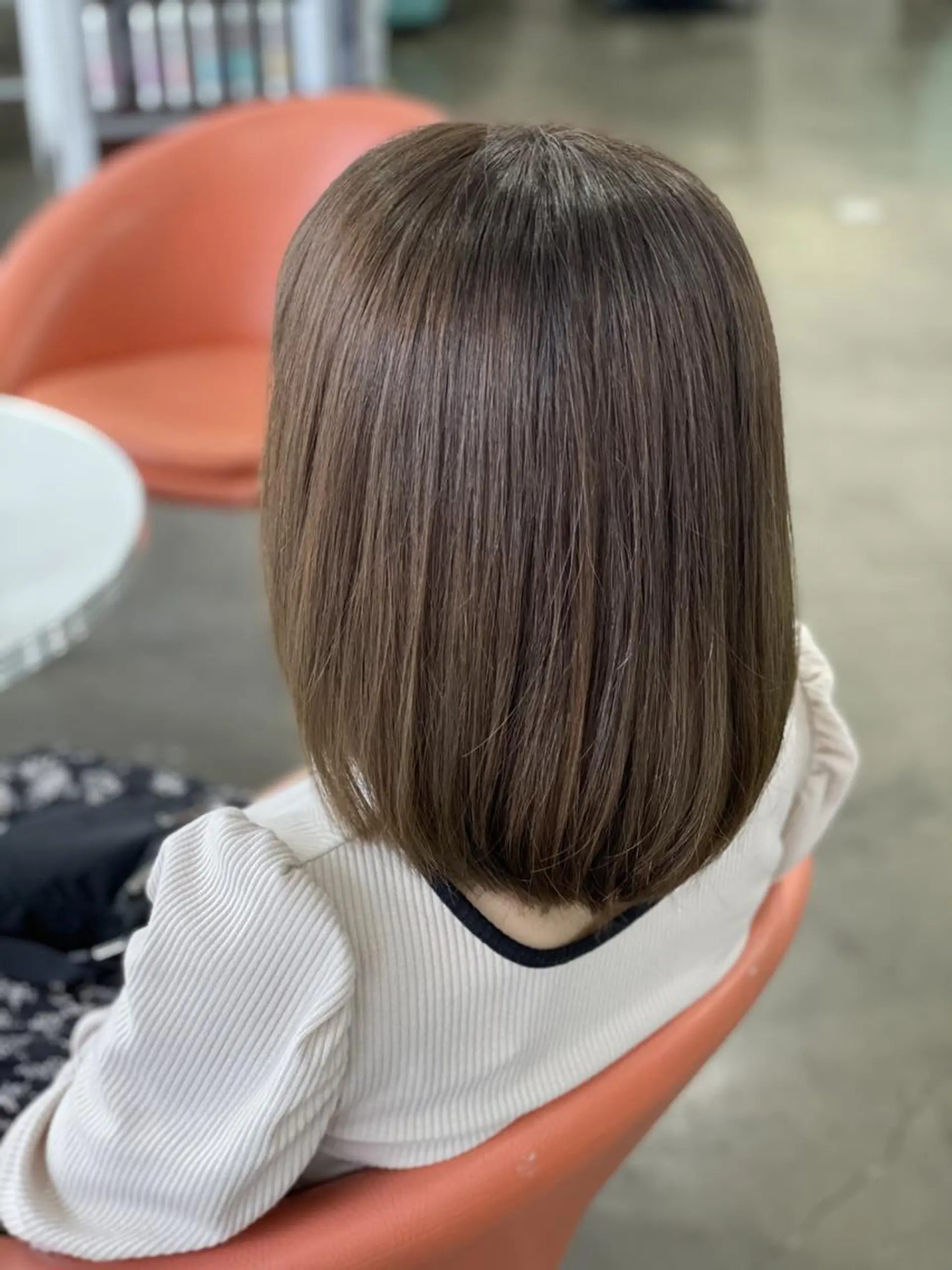 ミディアム カラー ベージュカラー UP-PU ART  HAIRのヘアスタイル