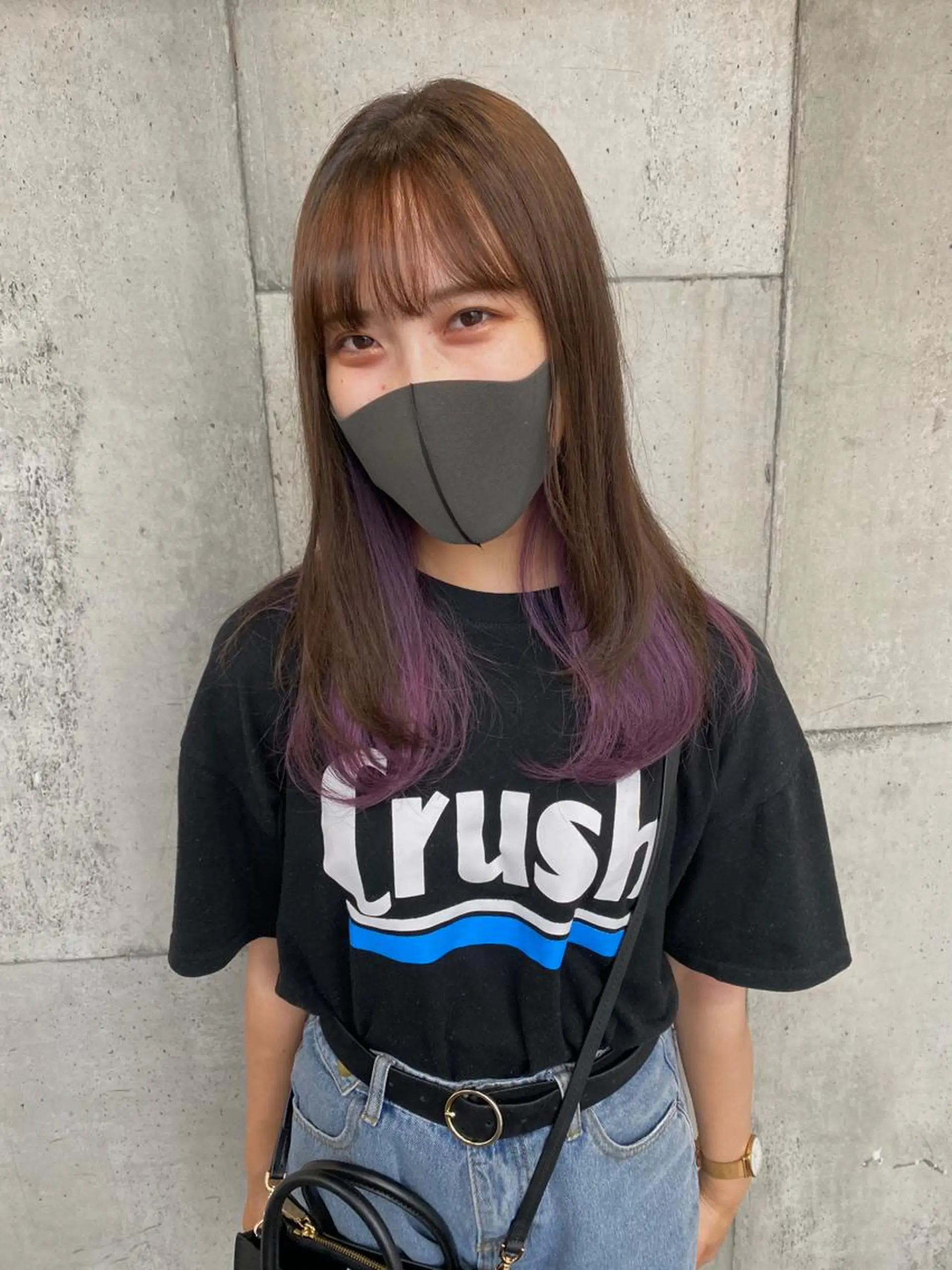 セミロング カラー バイオレットカラー レイヤーカット ヘアカラー トリートメント hair  space Atoz所属・東 寛道のヘアスタイル